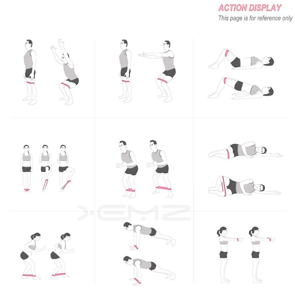Non-Slip Resistance Sling Hip Band for Glutes & Booty Workout - Leg & Thigh Training Exercise Loops - Squats, Warmups & Stretching Bands - Powerlifting & Mobility Activation - Perfect for Home Gym, Yoga & Fitness Training