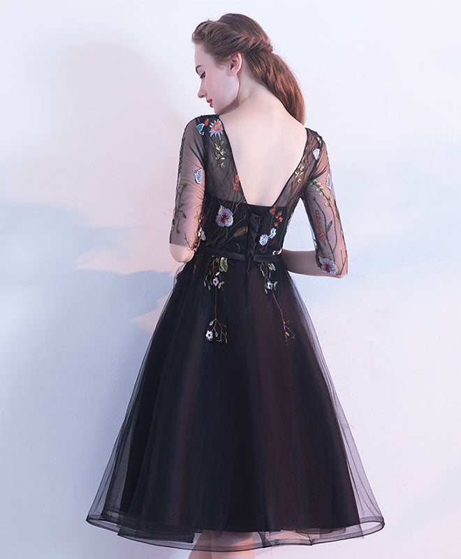 Elegant Black Lace Short Prom Dress for Women - Sexy Cocktail Party Evening Gown for Homecoming, Dinner Date & Special Occasions