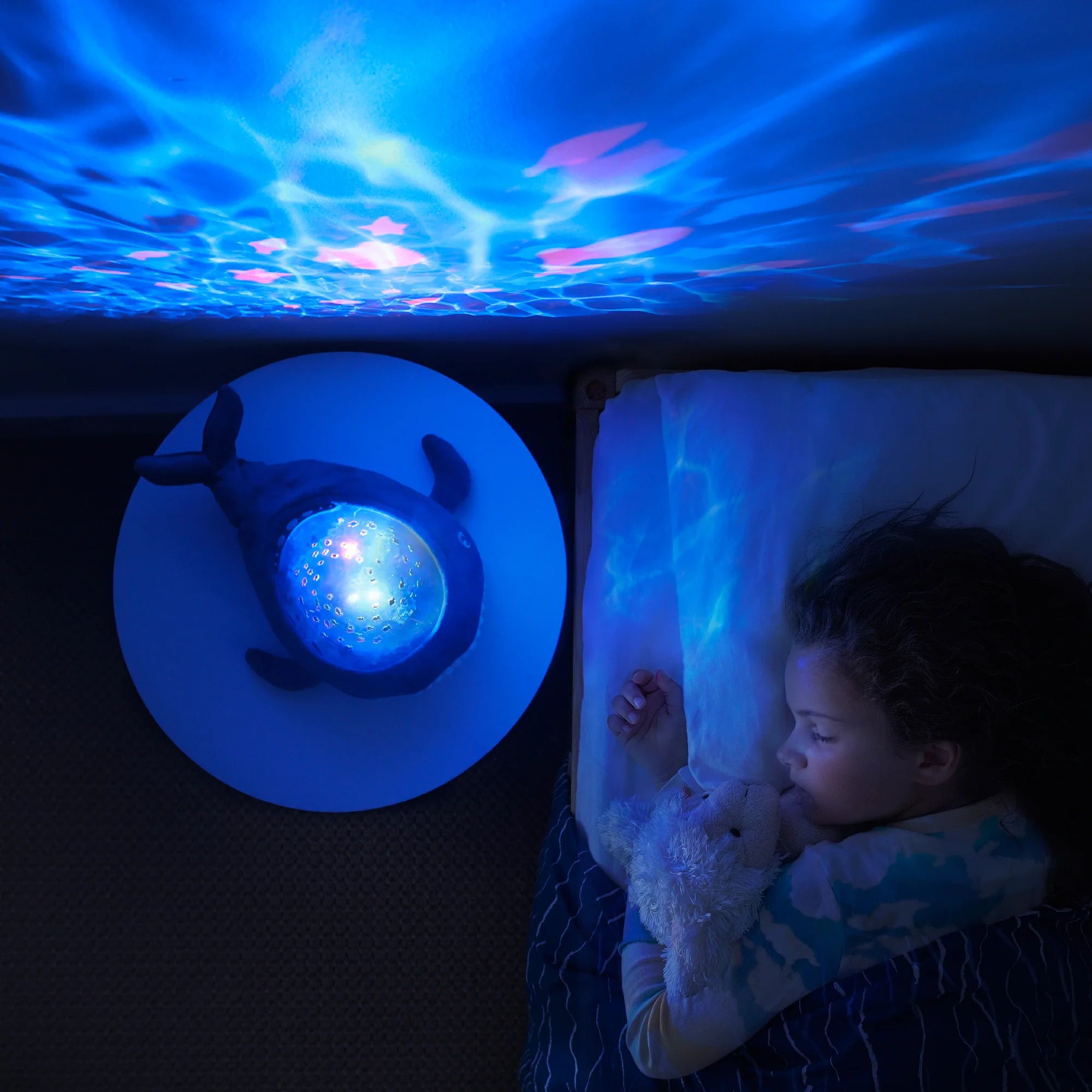 Bobbi Whale Projector - Starry Night Projector for Kids Room, Baby Nursery & Relaxation | Ocean Themed Night Light with Calming Sounds for Sleep & Meditation