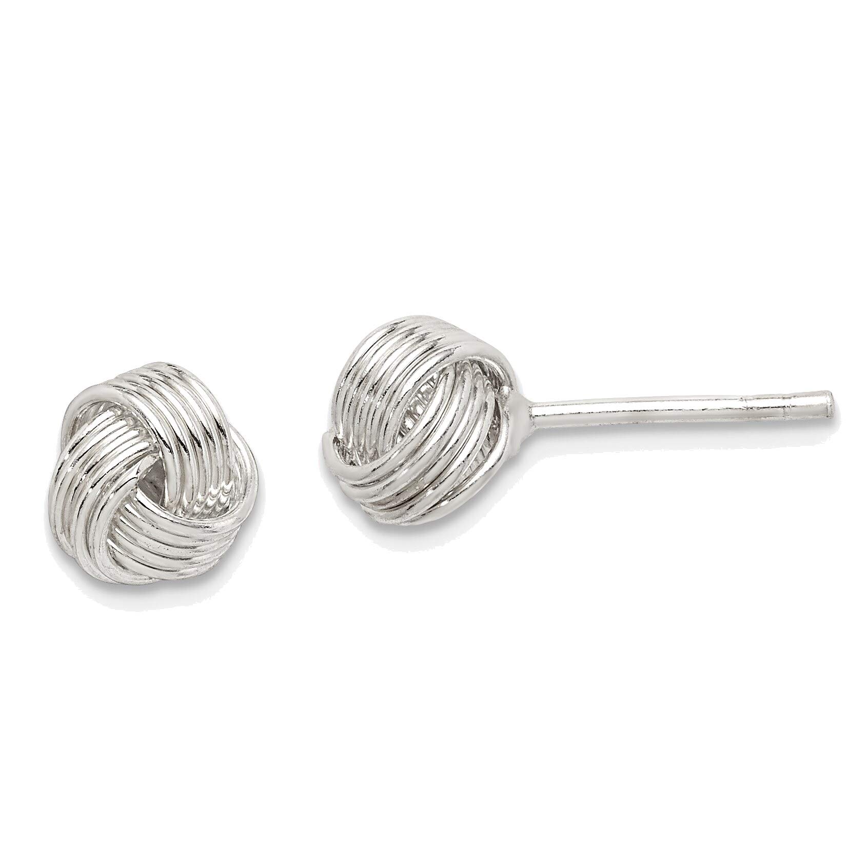 Sterling Silver Love Knot Small Post Earrings for Women - Dainty Minimalist Jewelry for Everyday Wear, Gift for Her, Valentine's Day, Anniversary