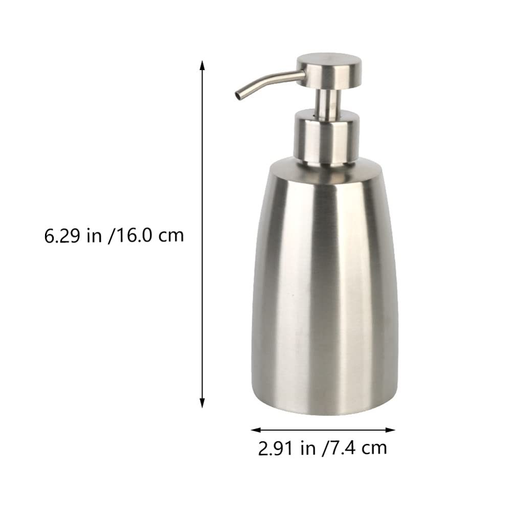 Hemoton Stainless Steel Foam Soap Dispenser - Travel Size Bubble Maker for Liquid Soap, Face Wash & Hand Wash | Portable Foamer Bottle for Kitchen, Bathroom, Gym & Outdoor Use