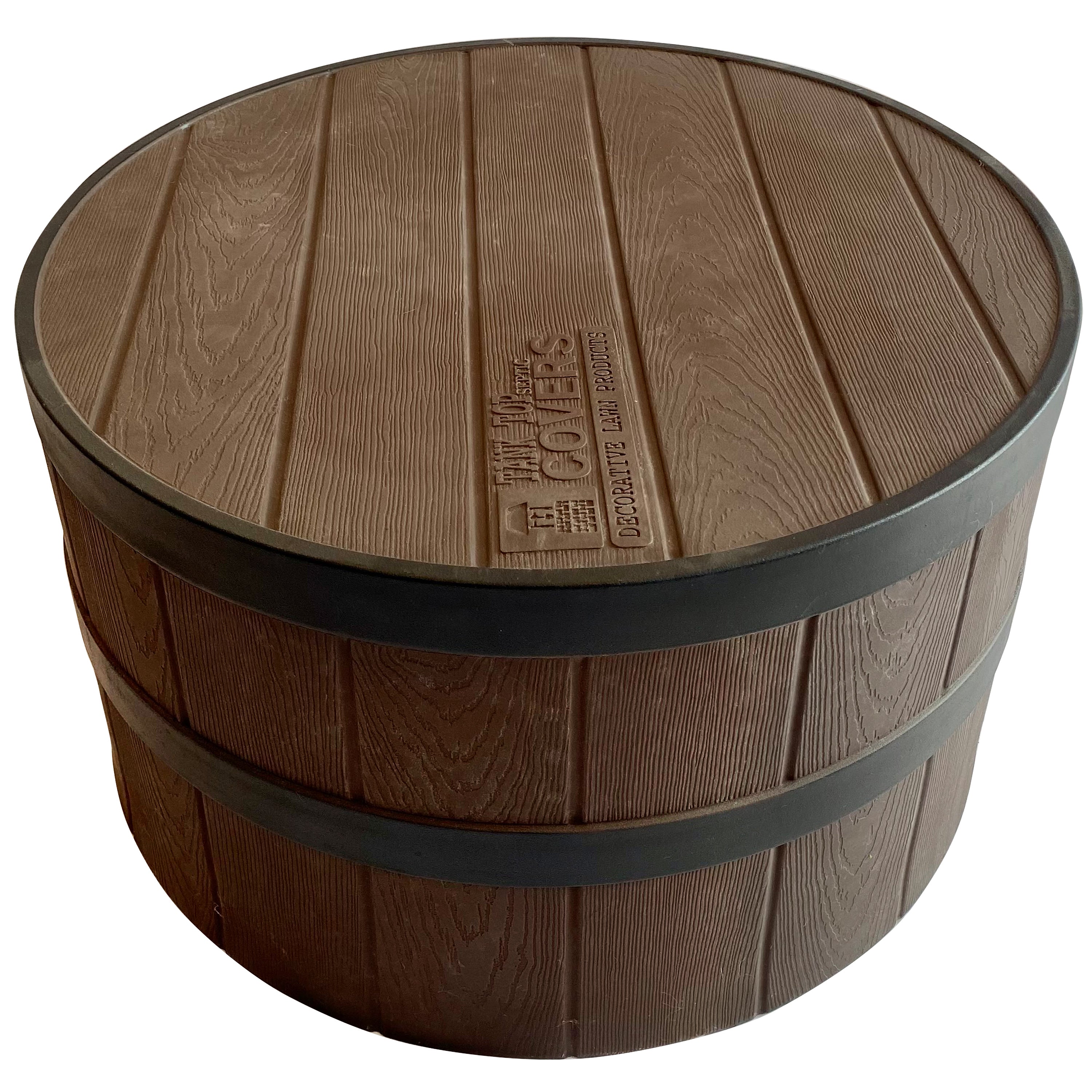 Whiskey Barrel Tank Top Cover - 31 Inch Flat Top Septic Lid Enclosure for Outdoor Decoration & Septic System Protection