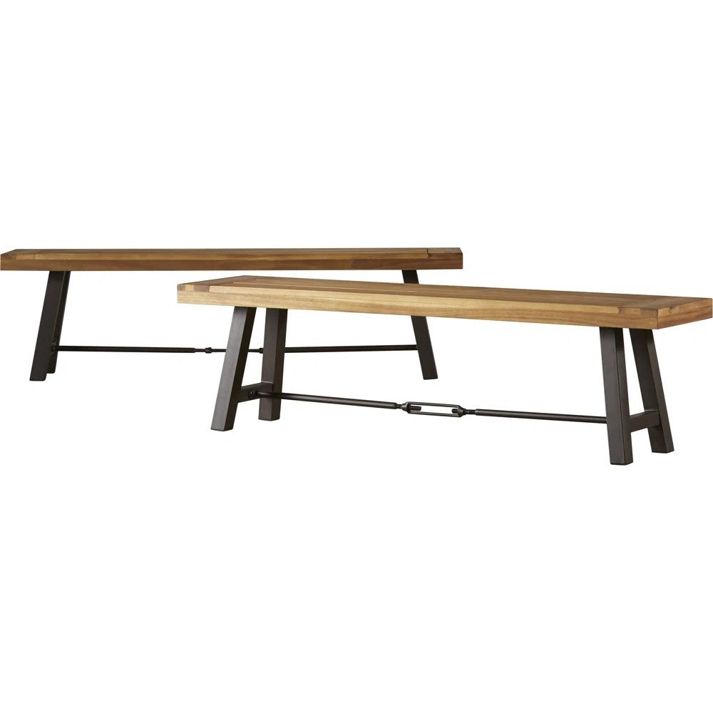 CATRIONA 3-Piece Wooden Outdoor Dining Set - Patio, Garden, Backyard Furniture for Al Fresco Dining & Entertaining