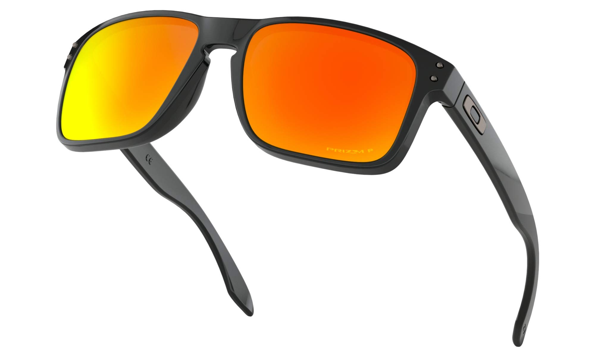 Oakley Holbrook Polarized Sunglasses - Polished Black Frame with Prizm Ruby Lens (57mm) OO9102-F155 - Perfect for Outdoor Sports, Driving & Everyday Wear