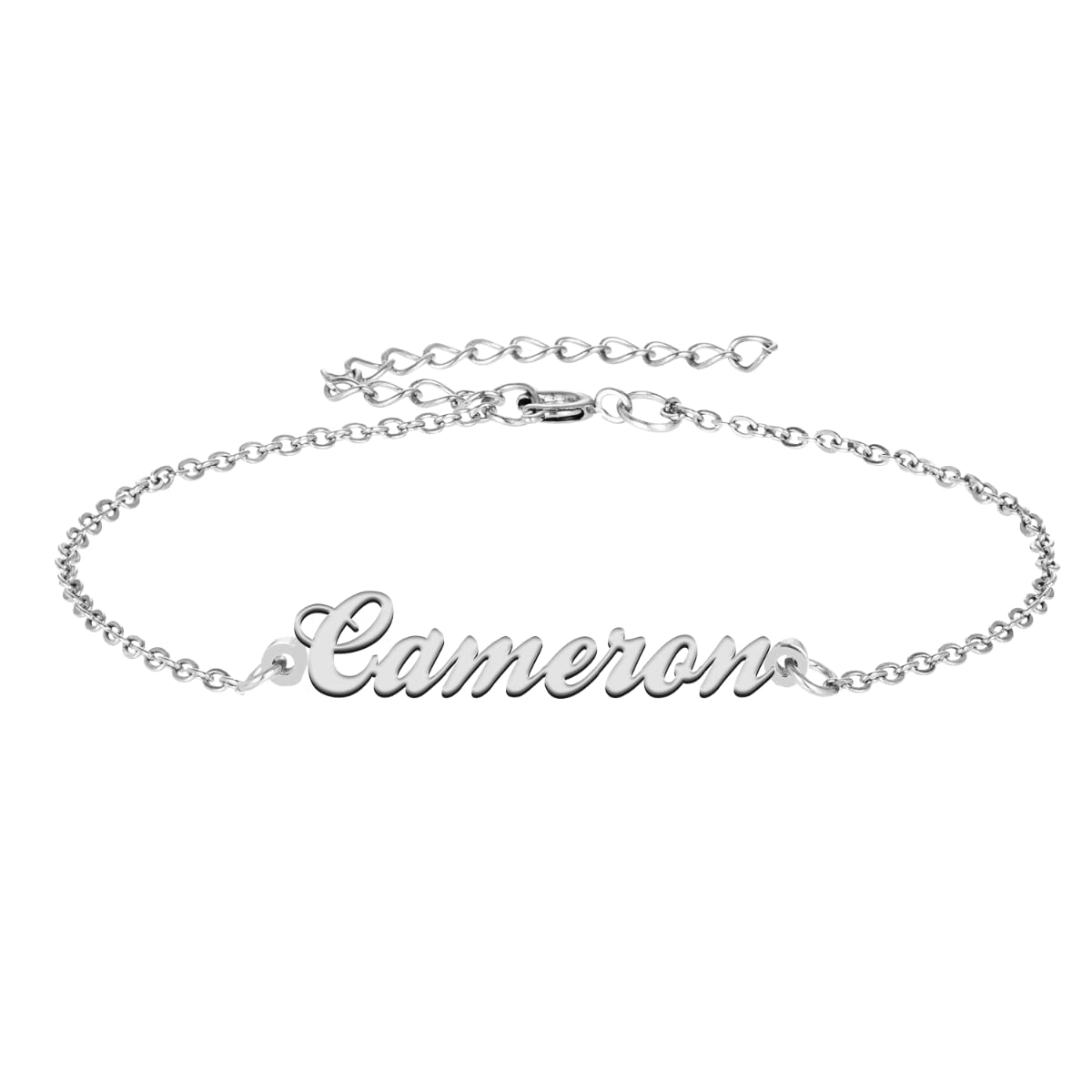 Personalized Name Bracelet for Women - Custom Engraved Charm Bracelet & Anklet - Unique Gift for Mom, Wife, Daughter - Perfect for Birthdays, Anniversaries & Mother's Day