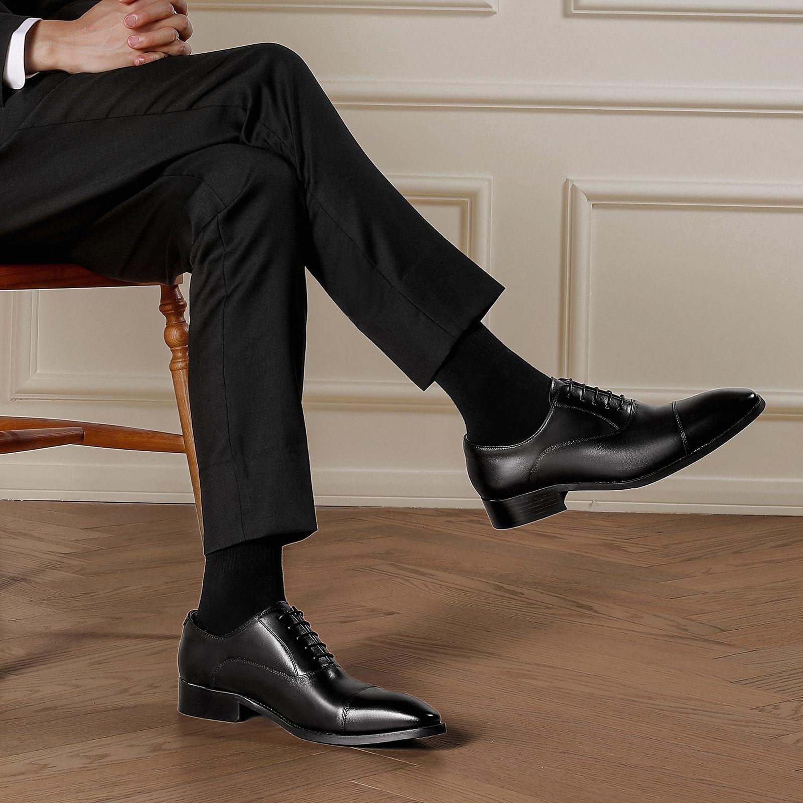 Men's Oxford Dress Shoes - Classic Lace Up Formal Leather Shoes for Business & Wedding | Comfortable & Stylish for Office, Parties & Special Occasions