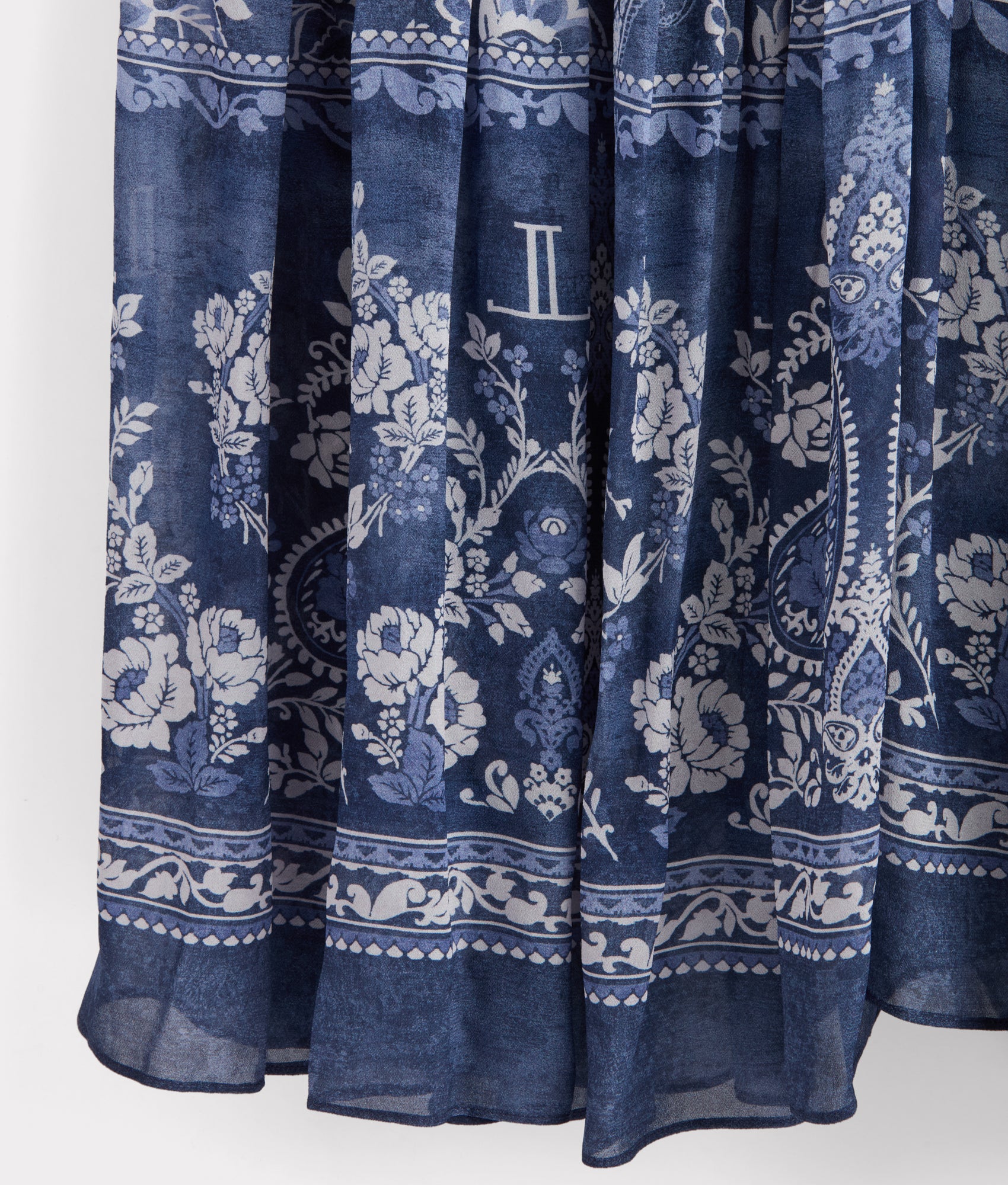 Elegant Iris Floral Print Dress in Blue Multi - Perfect for Spring Weddings, Garden Parties & Casual Outings
