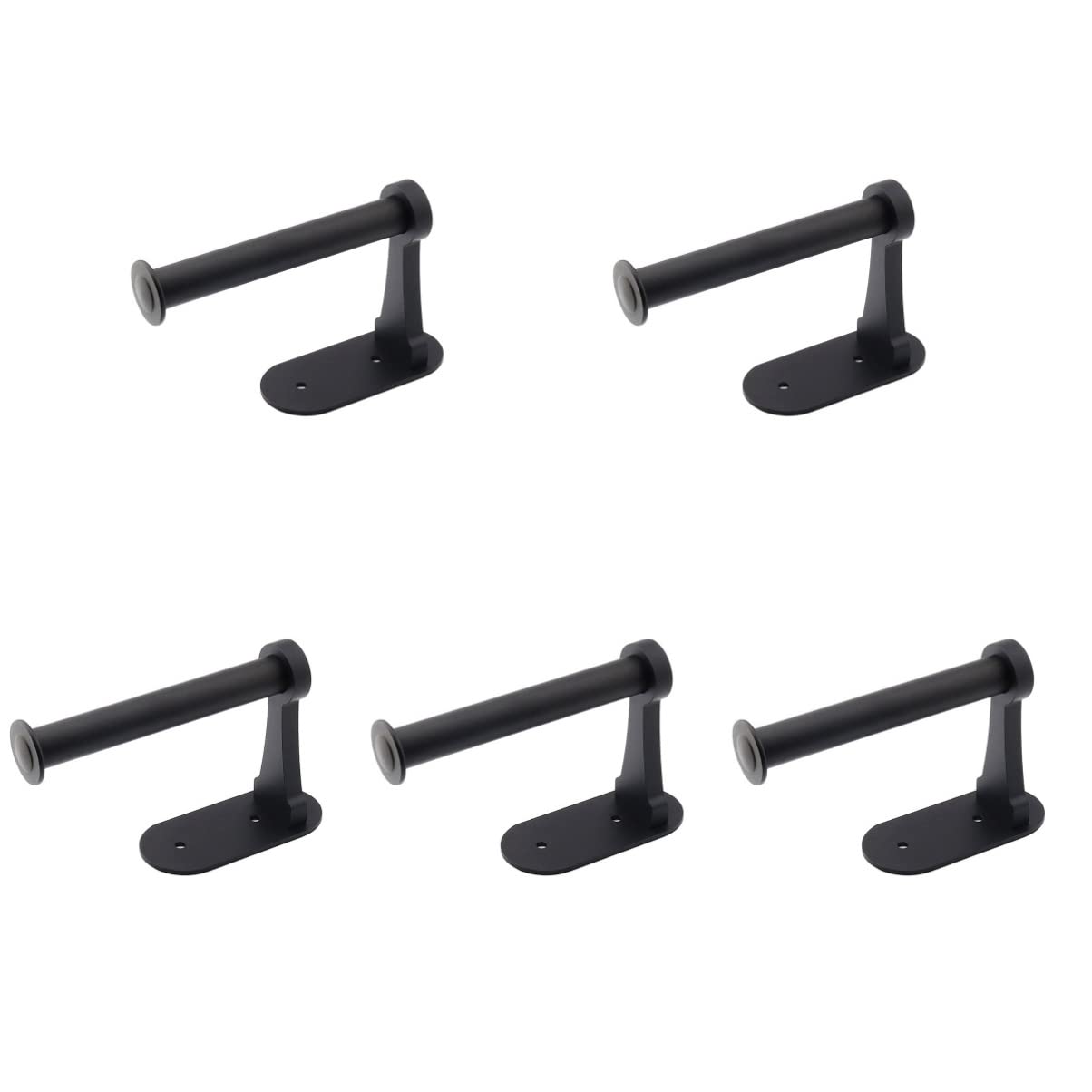 BESTonZON 5-Pack Wall Mounted Toilet Paper Holder - Space Saving Aluminum Bathroom Tissue Roll Dispenser for Home, RV & Office Use