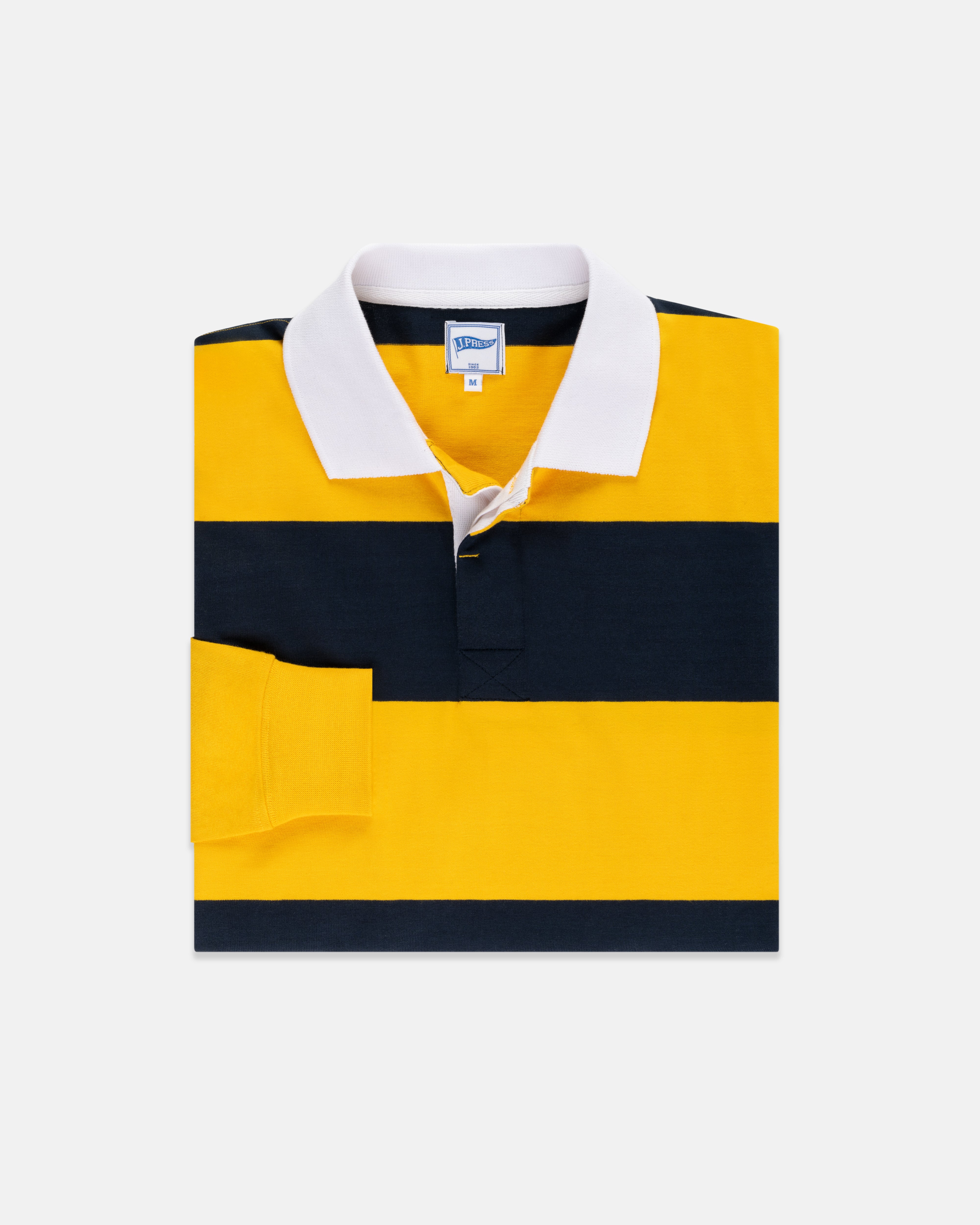 Trim Fit Block Stripe Rugby Shirt for Men - Classic Casual & Sporty Style - Perfect for Work, Weekend Outings & Rugby Matches