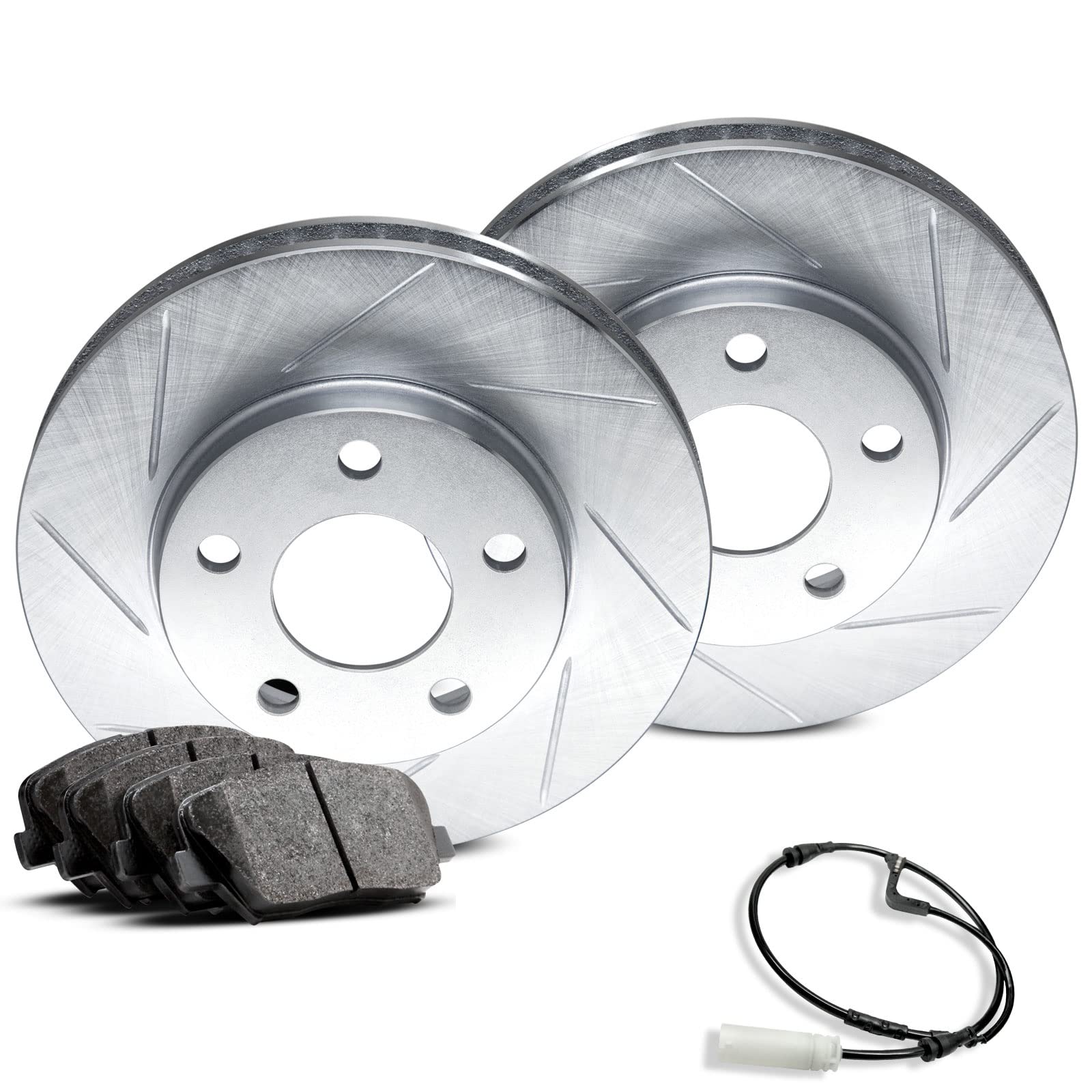 R1 Concepts Rear Brake Pads and Rotors Kit - Ceramic Brake Set for 1987-1989 Porsche 944 | High-Performance Braking System for Sports Cars & Daily Driving