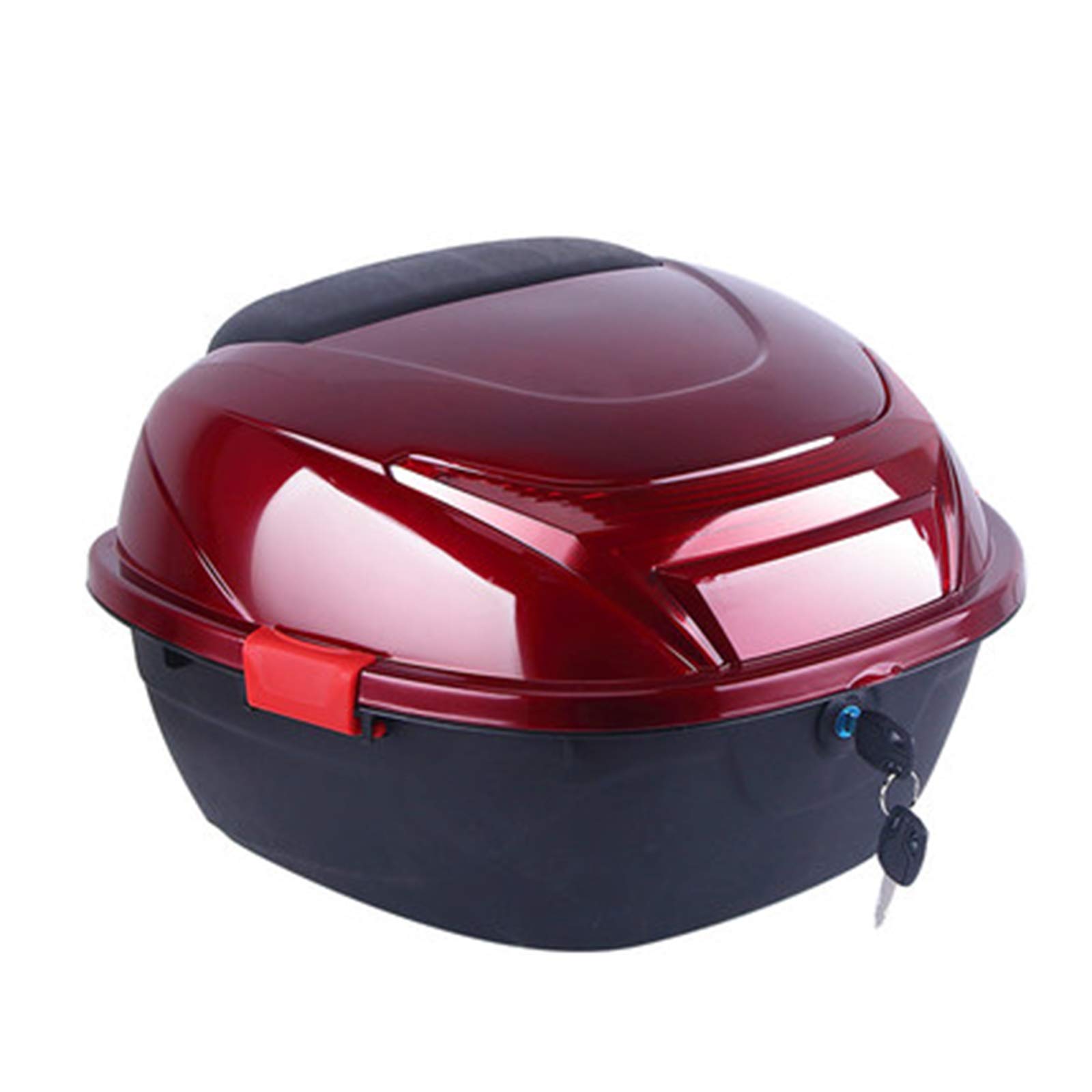 Motorcycle Trunk Box - Waterproof Portable Storage Bag with Lid Organizer for Scooters, Motorcycles, Mopeds & ATVs - Durable Travel Accessory for Road Trips & Commuting (Wine Red)