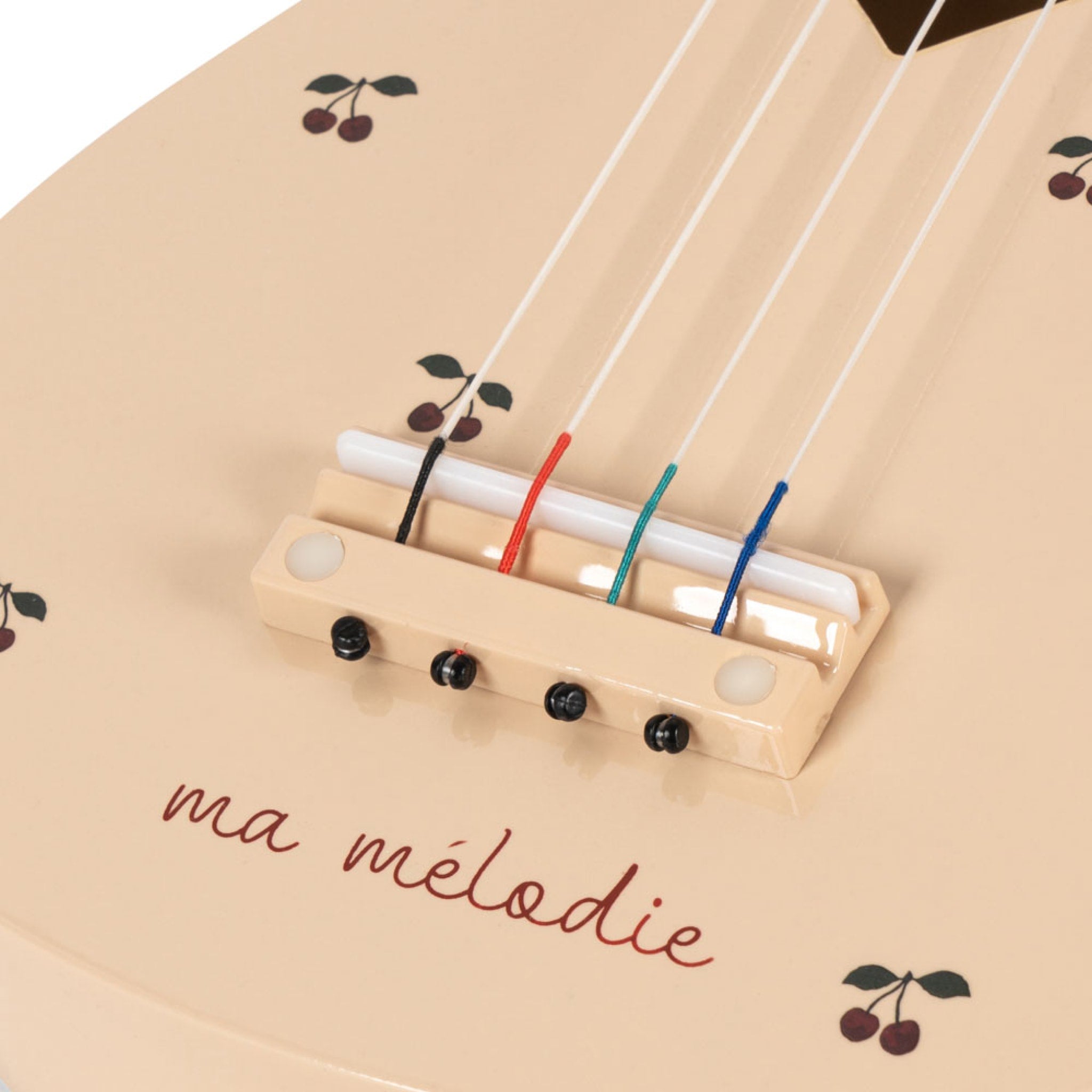 KONGES SLOJD FSC Certified Wooden Ukulele Toy - Glossy Cherry Finish | Perfect Musical Gift for Kids & Beginners | Playtime, Birthday & Music Education