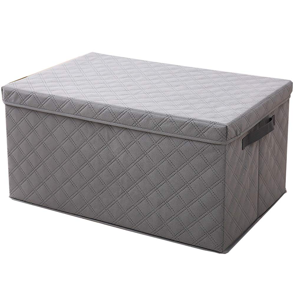 Under-Bed Storage Bags - Large Capacity Collapsible Storage Box for Quilts, Clothes & Toys - Dustproof & Moisture-Proof Organizer (35x28x18cm, Gray) - Perfect for Bedroom, Dorm & Small Space Organization