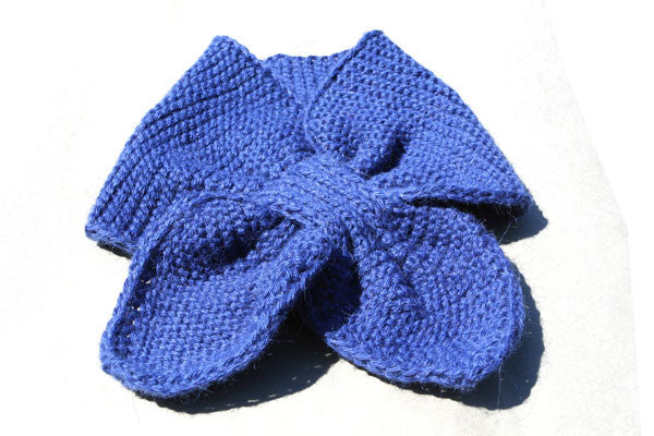 Alpaca Hand Knitted Pull Through Scarf - Soft Winter Wrap for Women in Cobalt Blue | Cozy & Warm Accessory for Cold Weather, Outdoor Activities & Gift Giving