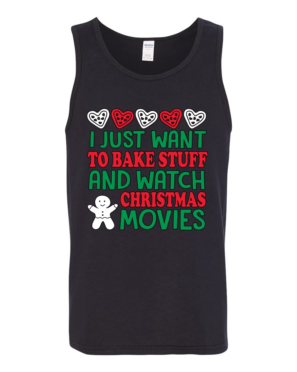 Funny Christmas Baking Graphic Tank Top for Men - Perfect for Holiday Baking & Watching Christmas Movies