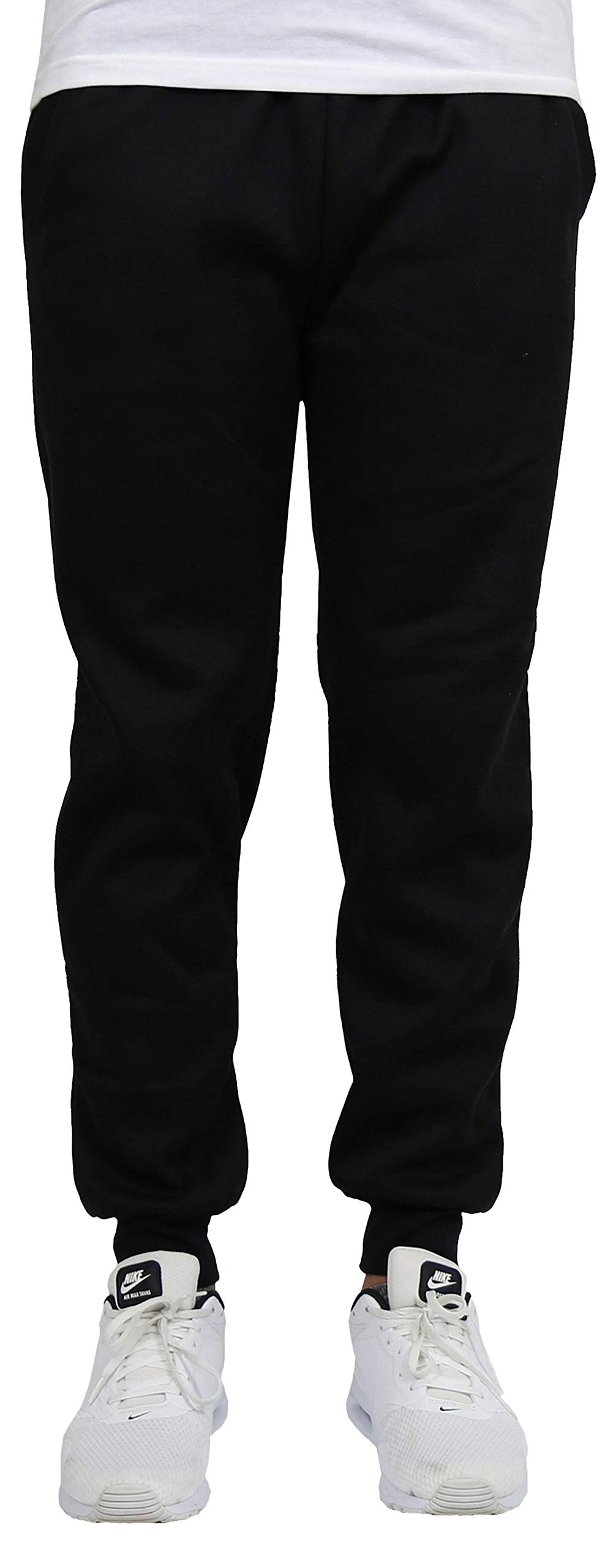 Harvic Men's Fleece Jogger Sweatpants 2-Pack - Soft Comfortable Lounge Pants for Casual Wear, Workout & Home Relaxation