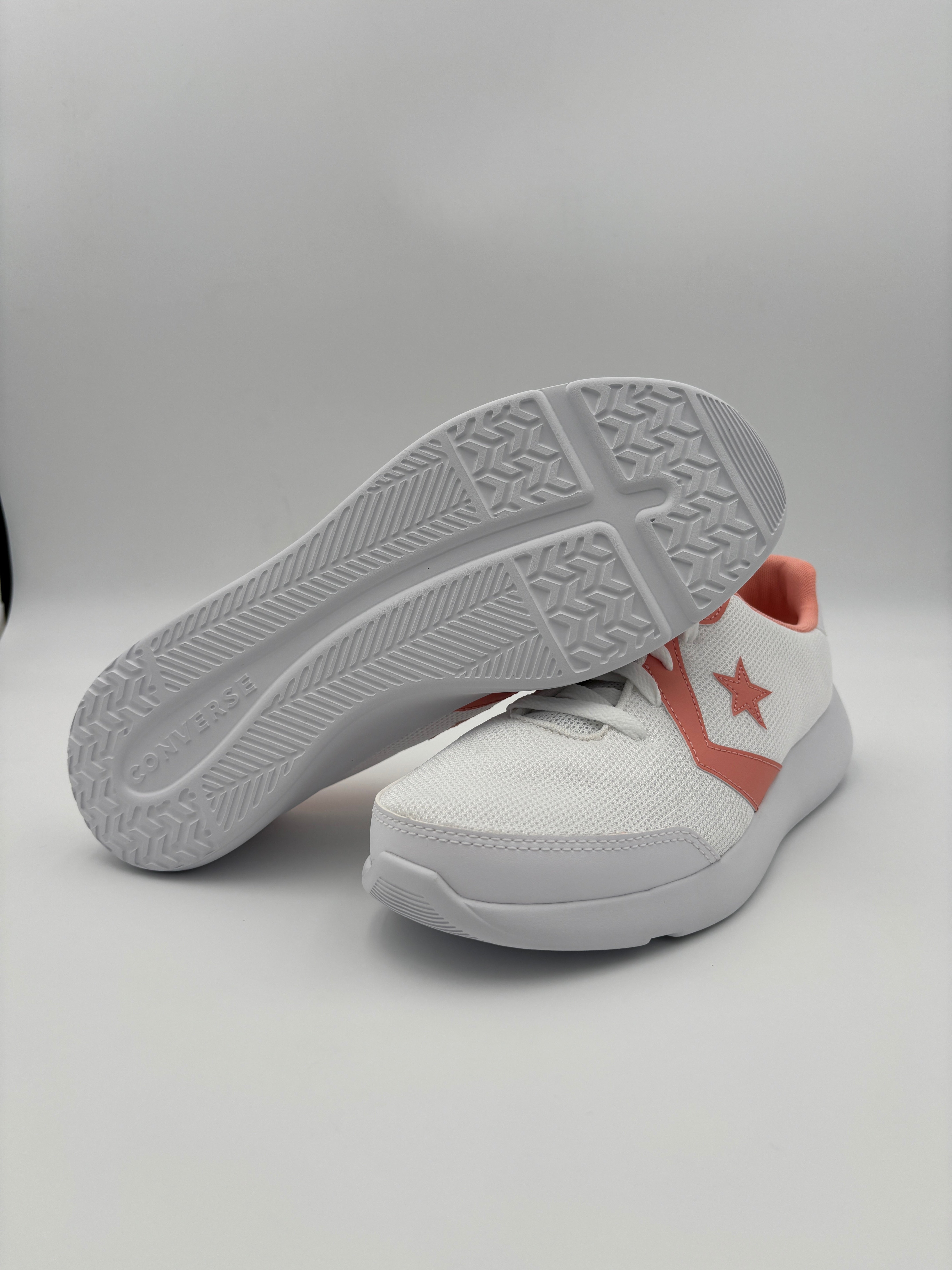 Converse Women's All Star Run White/Pink Running Shoes - Lightweight Sneakers for Women, Comfortable Athletic Shoes for Jogging, Gym & Casual Wear