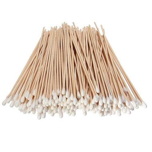 PSM® Medical Grade Wooden Cotton Swabs - 100 Pack | Sterile Cotton Buds for Wound Care, Makeup Removal & Cleaning Electronics | First Aid, Beauty & Home Use
