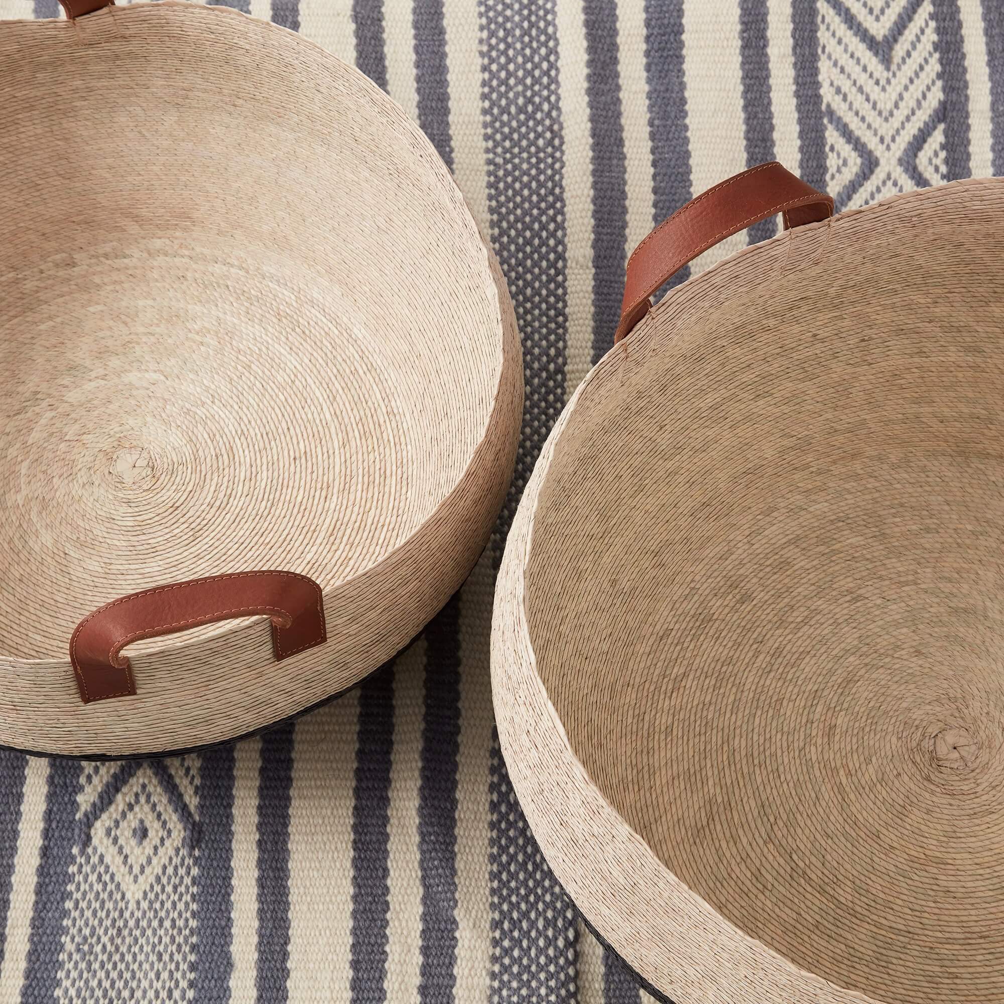 Stylish Mercado Floor Baskets - Woven Storage Baskets for Home Organization | Perfect for Living Room, Bedroom & Nursery Decor