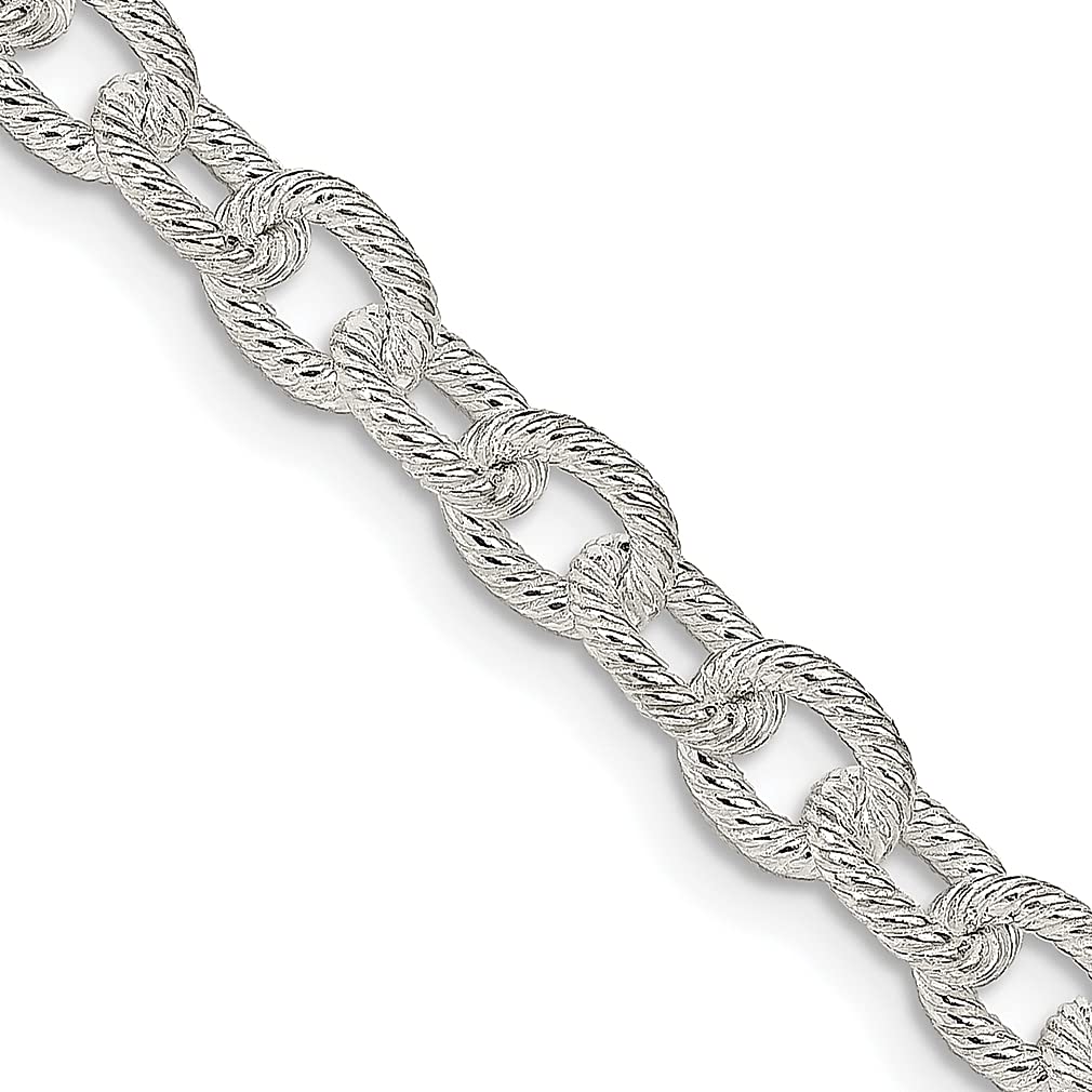 925 Sterling Silver 6.25mm Rolo Chain Necklace with Pendant Charm - Elegant Fine Jewelry Gift for Women, Perfect for Birthday, Anniversary & Valentine's Day Gifts