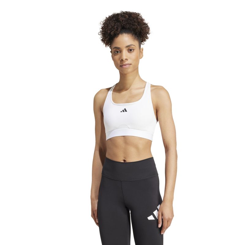 Adidas Powerreact Sports Bra for Women - High Impact Support Running Workout Top - Gym, Yoga & Fitness Apparel