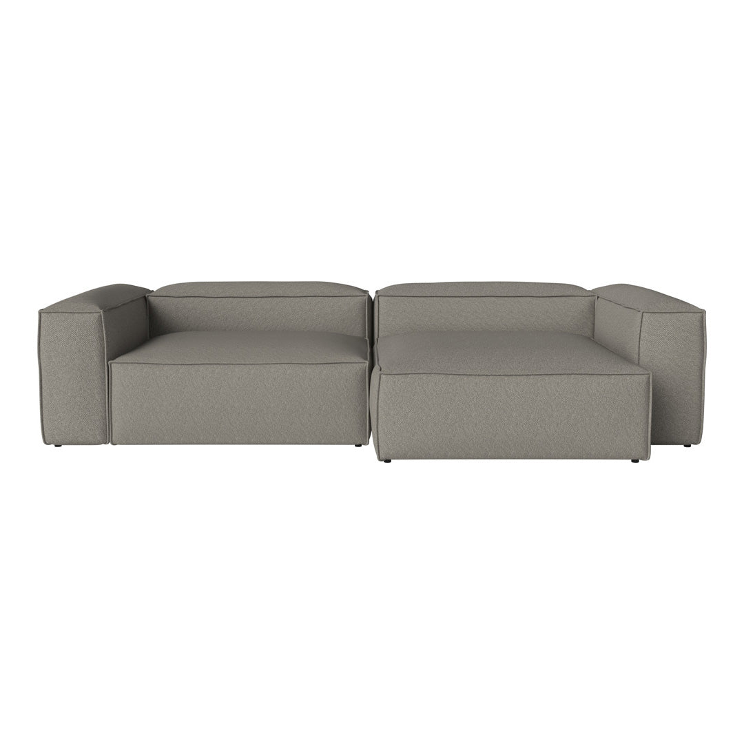 Cosima 2-Seater Sofa with Chaise Lounge - Modern Fabric Sectional Couch for Small Spaces, Living Room & Apartment Furniture (Gray) - Perfect for Relaxing, Entertaining & Small Space Living