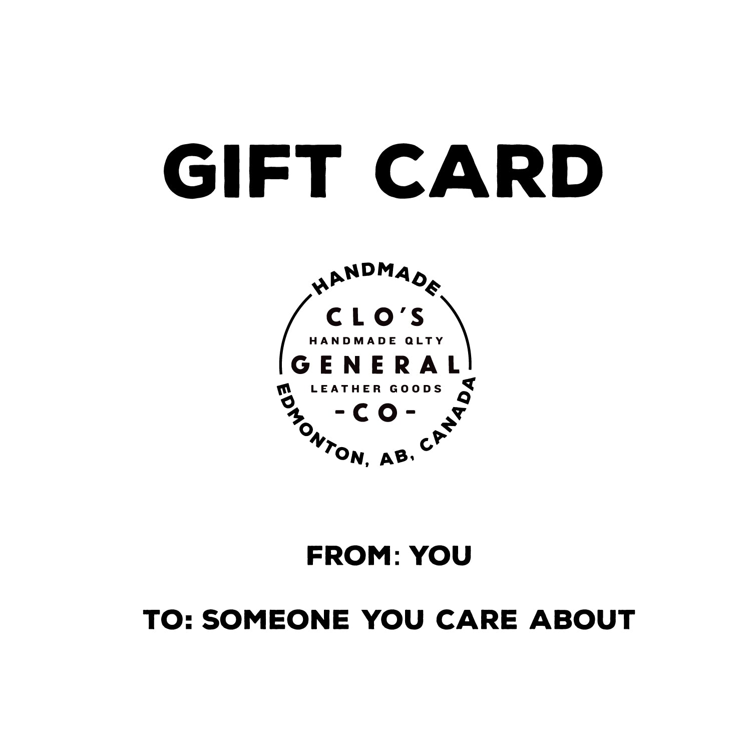 Clo's General Co Gift Card - Perfect for Birthdays, Holidays & Special Occasions | Online & In-Store Use