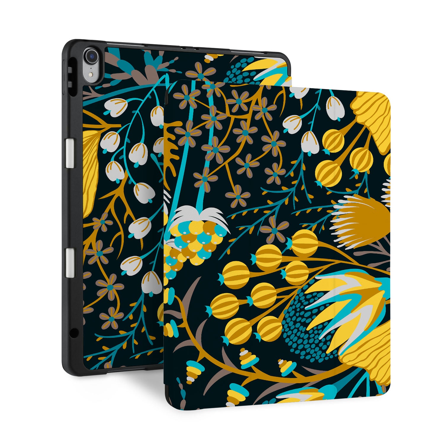 Premium iPad Trifold Case with Autumn Leaves Design - Slim Protective Cover for iPad Air/Pro (6th/5th/4th Gen) | Perfect for Work, Travel & School Use