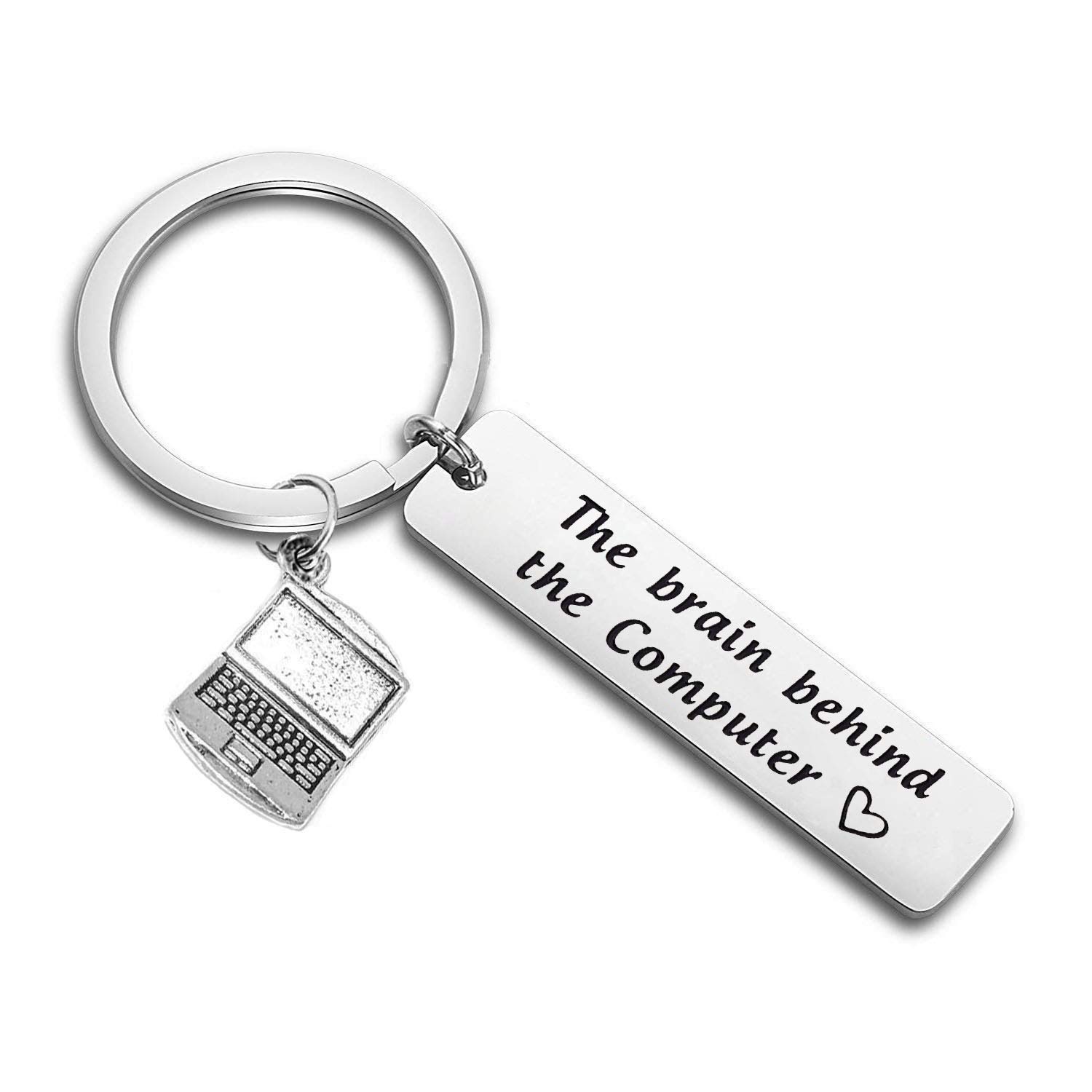 PLITI Computer Engineer Keychain - The Brain Behind The Computer Laptop Keyring | Programmer Graduation Gift for Men & Women | Perfect for Tech Nerds, Software Developers & IT Professionals (Office Use, Daily Carry, Gift Giving)