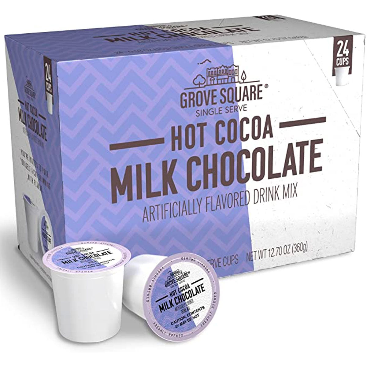 Grove Square Milk Chocolate Single Serve Hot Cocoa Packets - 24 Count - Perfect for Office, Home & Gifts - Quick & Easy Hot Chocolate Drink Mix