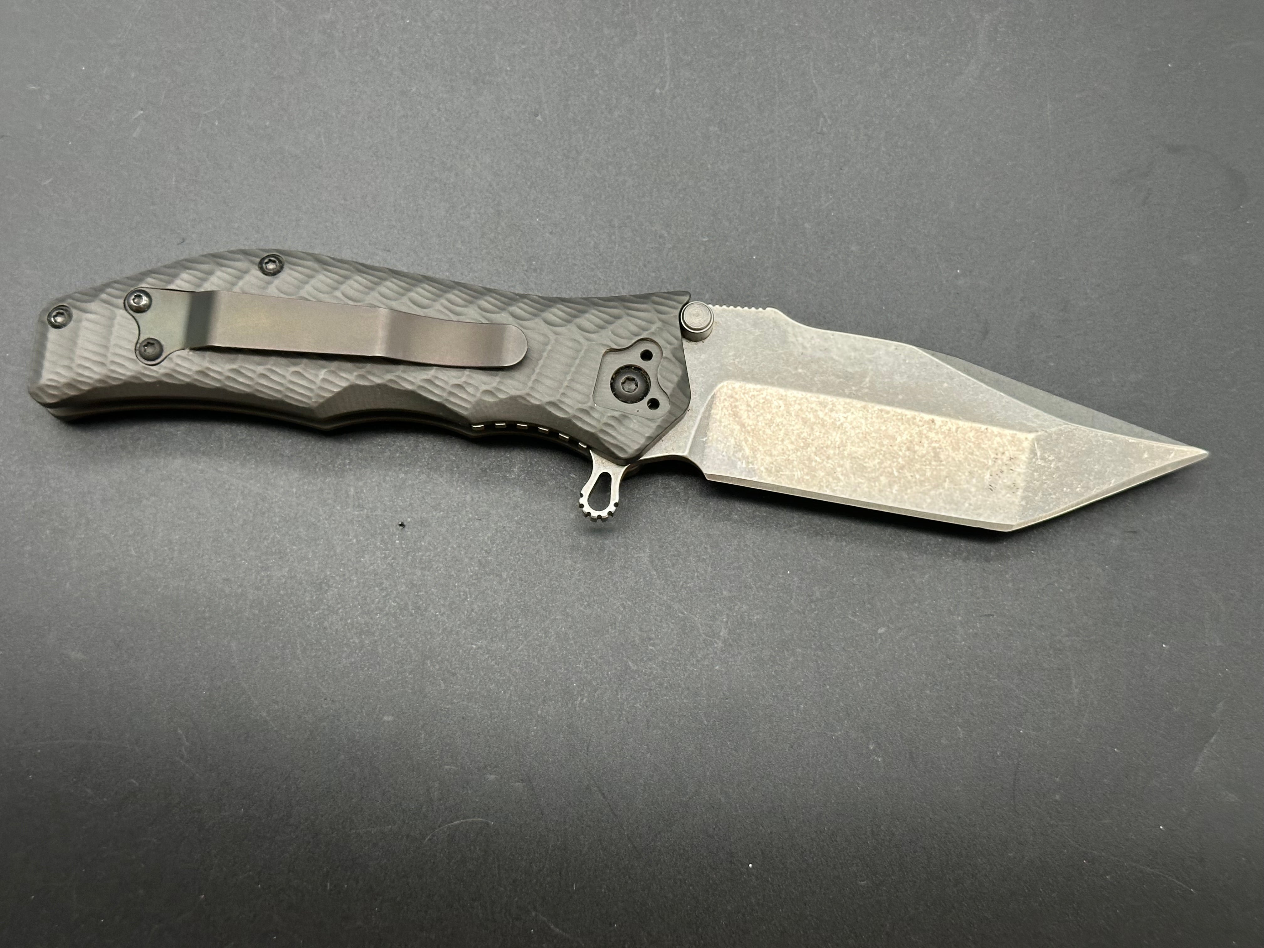 HTM Knives Darrel Ralph DDR Gun Hammer Tanto Folding Knife - CTS XHP Steel Blade, Tactical EDC Pocket Knife for Outdoor Camping, Hunting, and Survival Gear