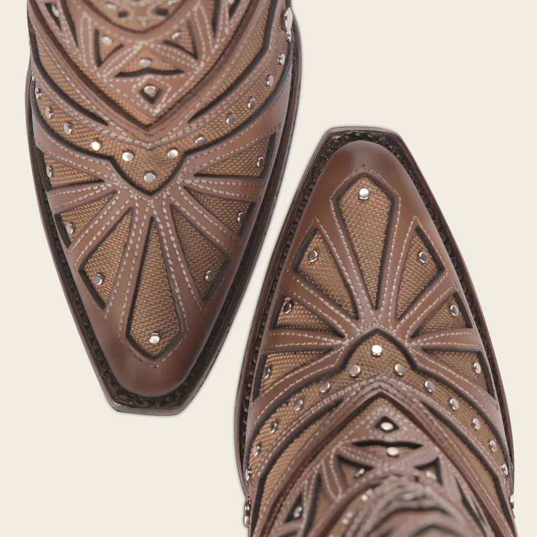 Women's Cuadra Honey Western Cowgirl Cowhide Leather Ankle Boots - Stylish & Comfortable for Country Rides, Dancing & Casual Outfits