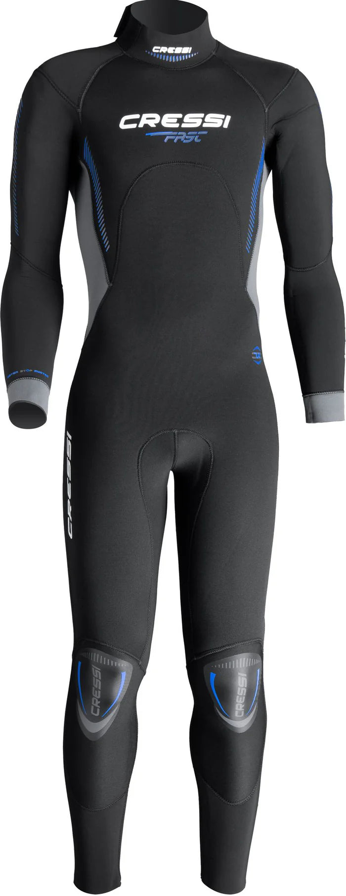 Cressi Fast Full Wetsuit for Scuba Diving & Spearfishing - 3mm Neoprene Thermal Protection for Men & Women - Perfect for Cold Water Surfing, Snorkeling & Water Sports