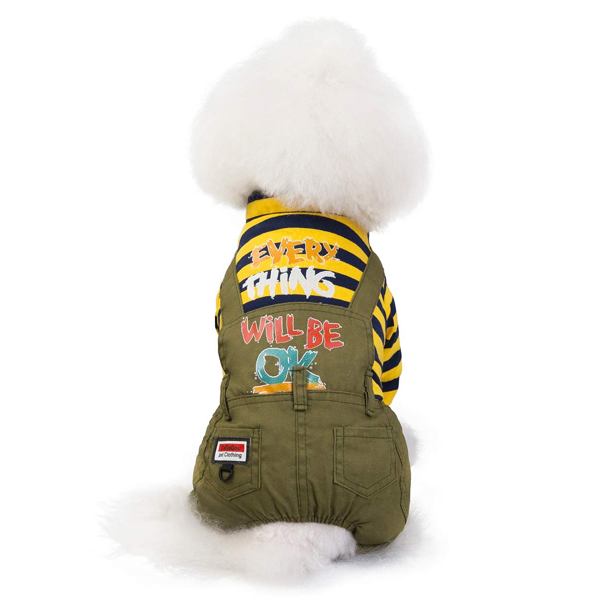Trudz PET Dog Coat - Thickened Fleece Hoodie Jacket for Small & Medium Dogs & Cats - Warm 4-Legs Winter Sweater for Cold Weather (Yellow, Large) - Perfect for Outdoor Walks & Indoor Comfort