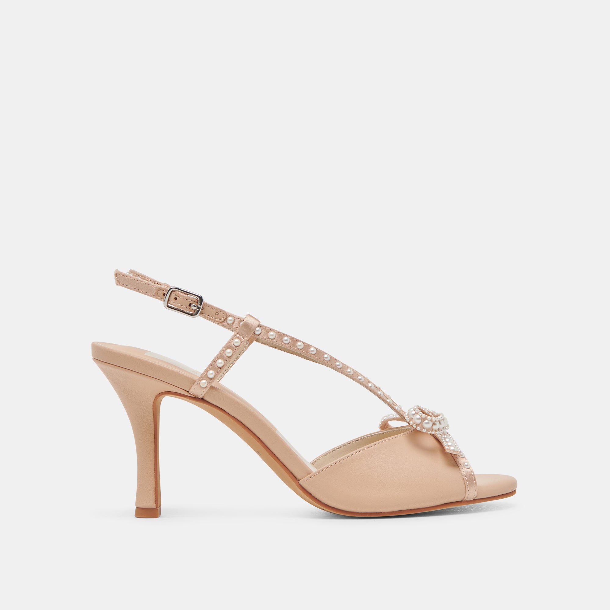 Lonny Pearl Heels - Blush Satin Women's High Heels for Weddings, Parties & Special Occasions