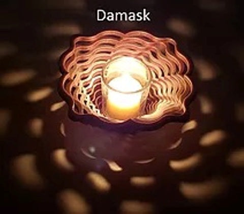 Baltic by Design Damask Votive Candle Holder - Elegant Home Decor for Weddings, Parties & Relaxing Ambiance