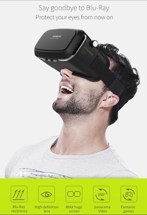 Best VR Headset for iPhone & Android Phones 4.7-6.5 Inch - Universal Virtual Reality Goggles with Controller for Kids & Adults - Portable 3D Glasses for Movies, TV Shows & Video Gaming - Perfect for Home Entertainment & Immersive Experiences