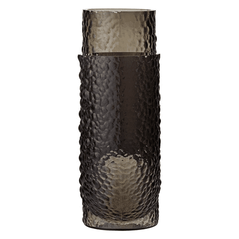 AYTM Arura High Glass Vase 16 Inches Tall - Modern Black Home Decor for Centerpieces, Wedding Flowers, and Living Room Decor