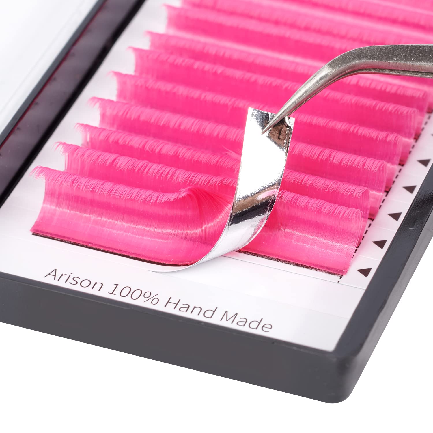 Pink Colored Eyelash Extensions 8-15mm - C Curl 0.07mm Premade Volume Lashes for Easy Fanning | Perfect for Party, Cosplay & Special Occasion Makeup