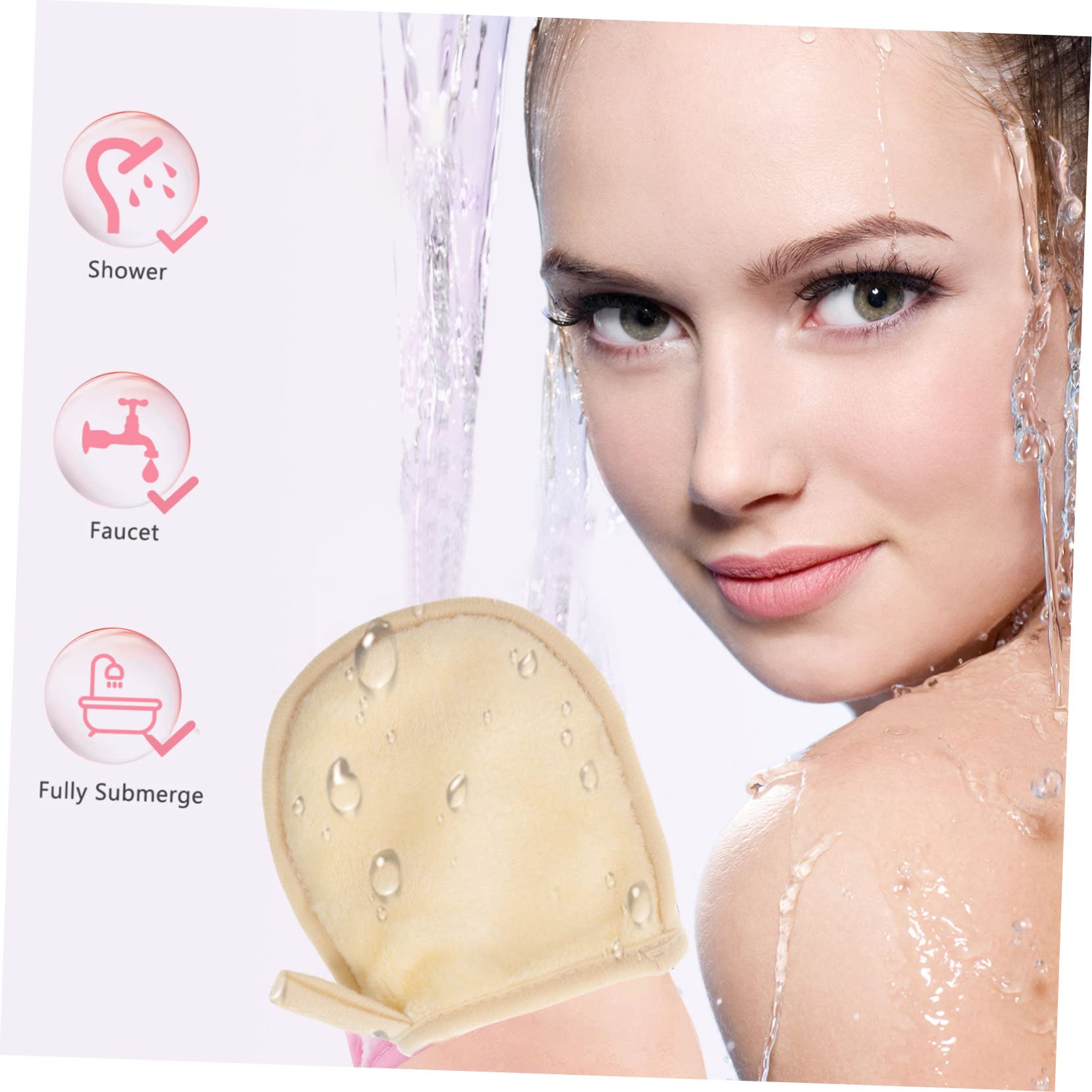 4pcs Reusable Facial Cleaning Gloves - Soft Makeup Remover Pads for Gentle Exfoliation & Cleansing | Eco-Friendly Face Washing Sponges for Sensitive Skin | Perfect for Daily Skincare & Travel