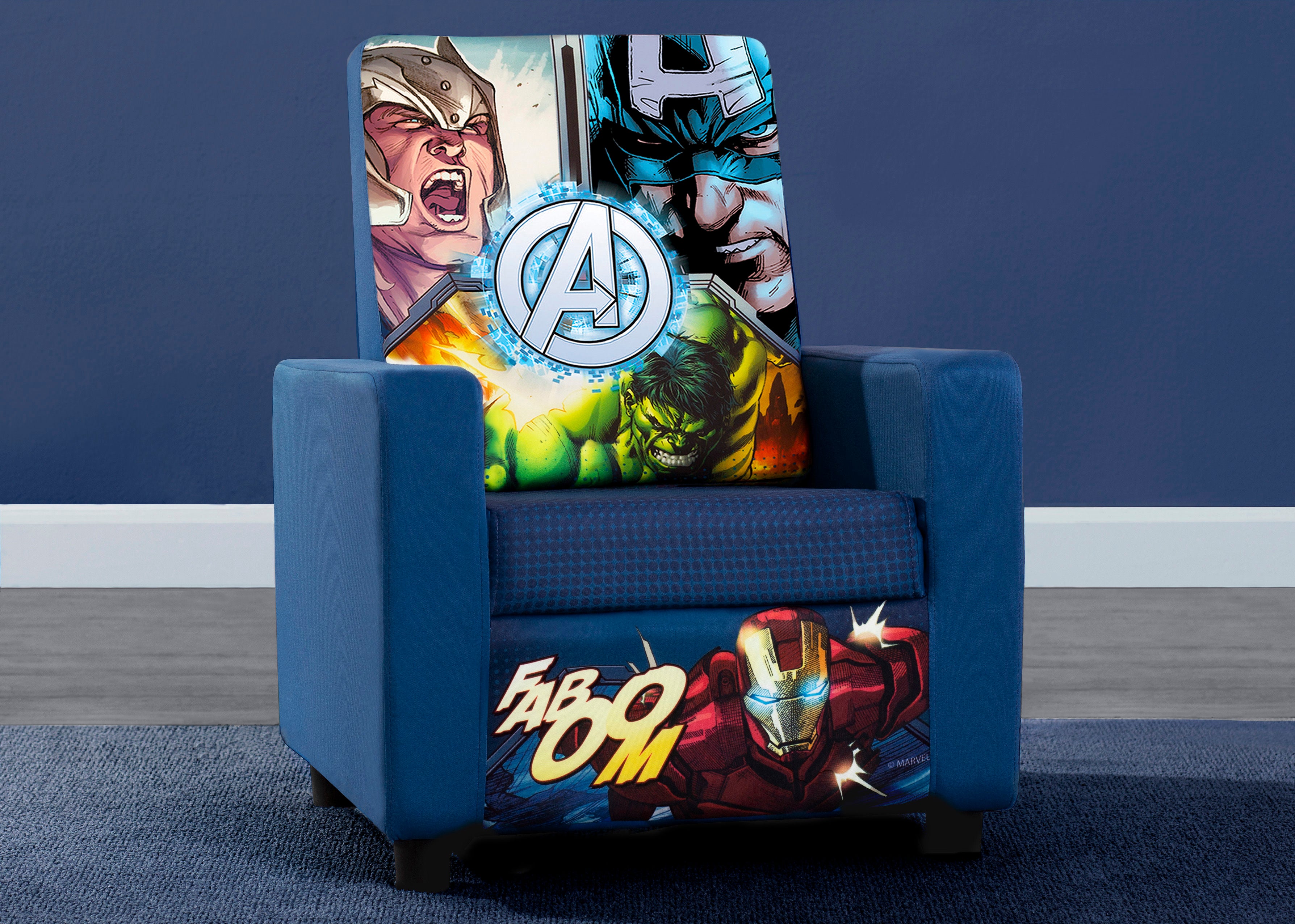 Avengers High Back Upholstered Gaming Chair - Superhero Themed Office Chair for Marvel Fans | Perfect for Gaming, Home Office & Movie Nights