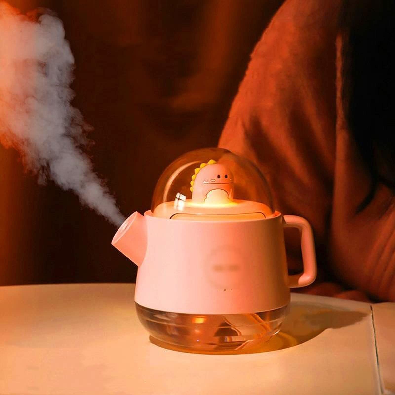 USB Essential Oil Diffuser with LED Night Light - Cute Humidifier for Aromatherapy, Quiet Ultrasonic Mist Sprayer, Perfect for Bedroom, Office & Yoga Studio (Green)