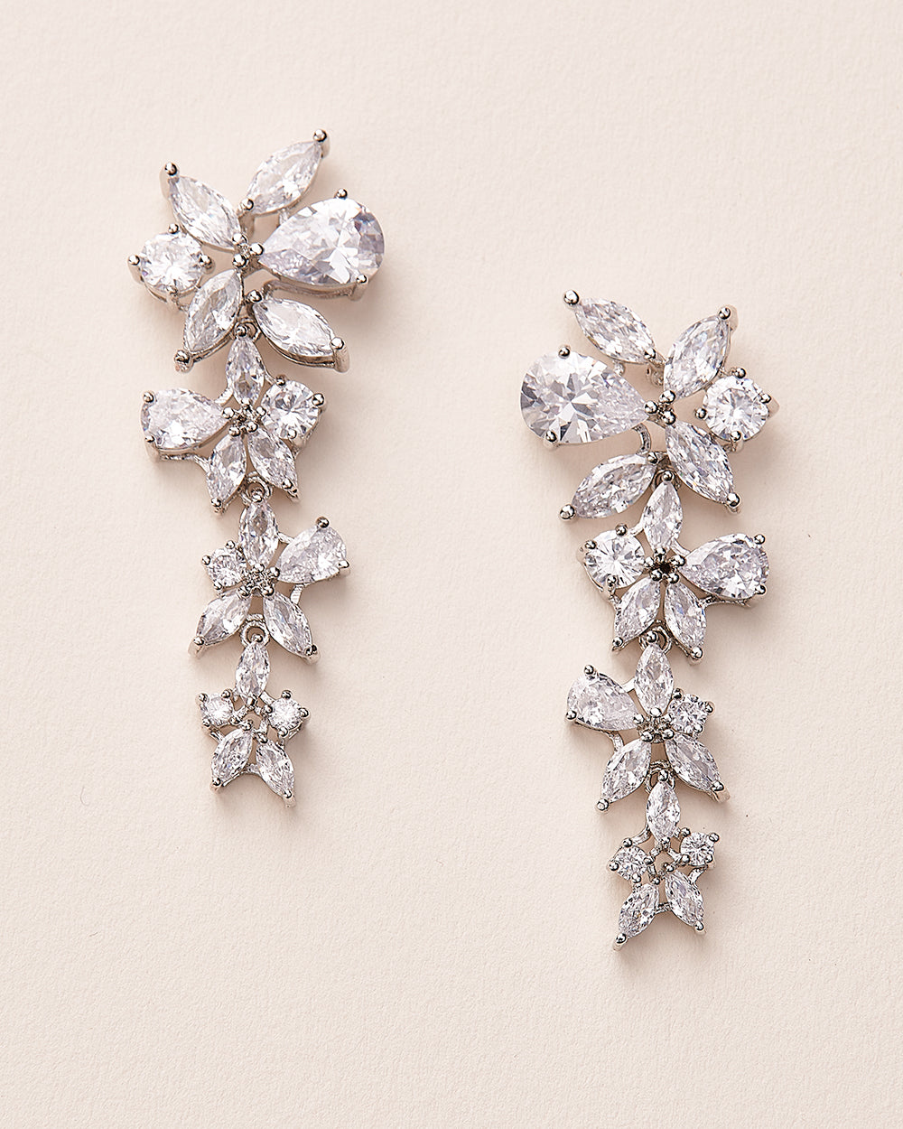 Delilah CZ Drop Earrings for Women - Elegant Cubic Zirconia Dangle Earrings for Party, Wedding & Evening Wear