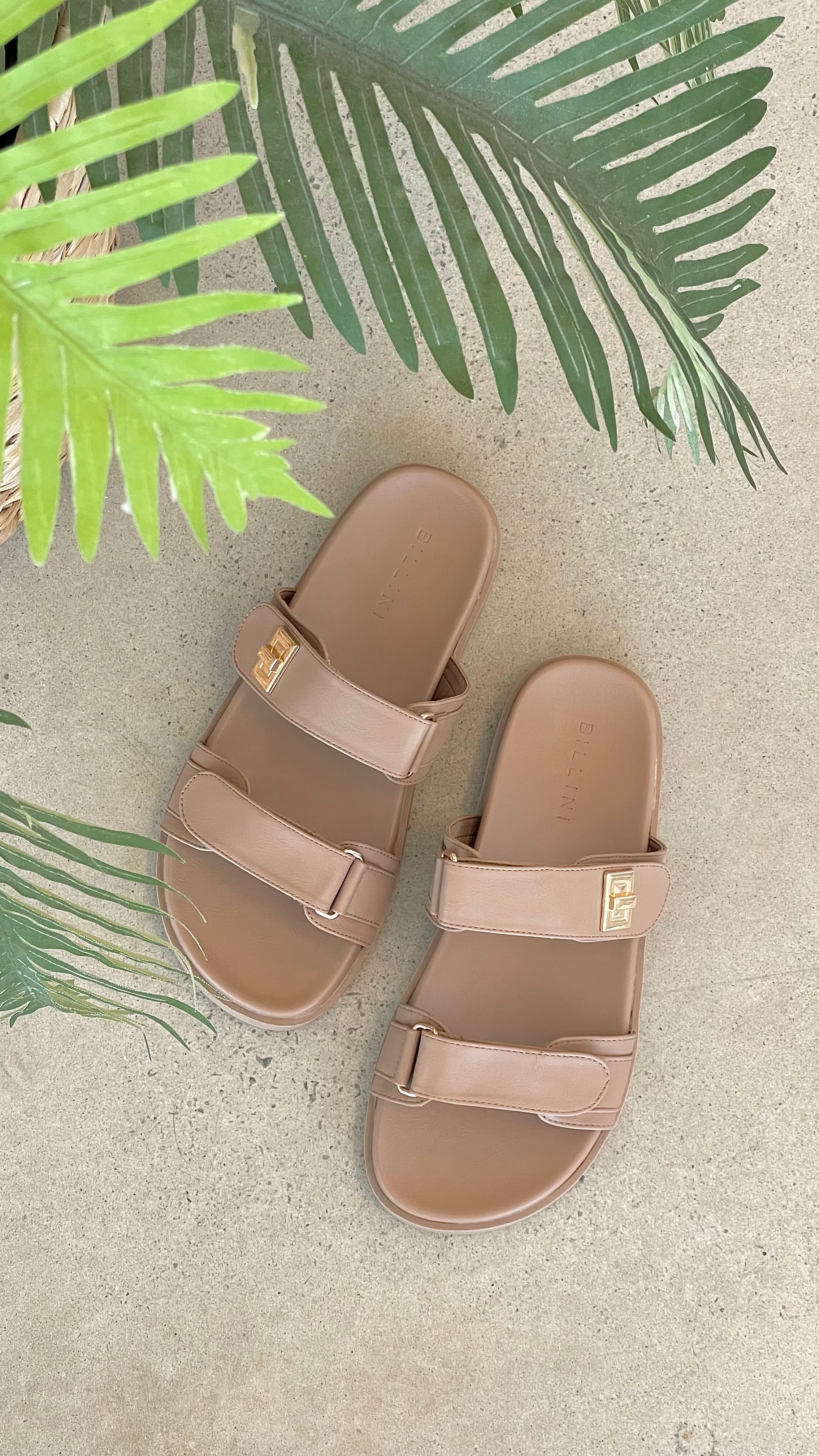 Amylee Women's Casual Slide Sandals - Lightweight & Comfortable Cashew Color for Summer Beach, Pool, and Home Use