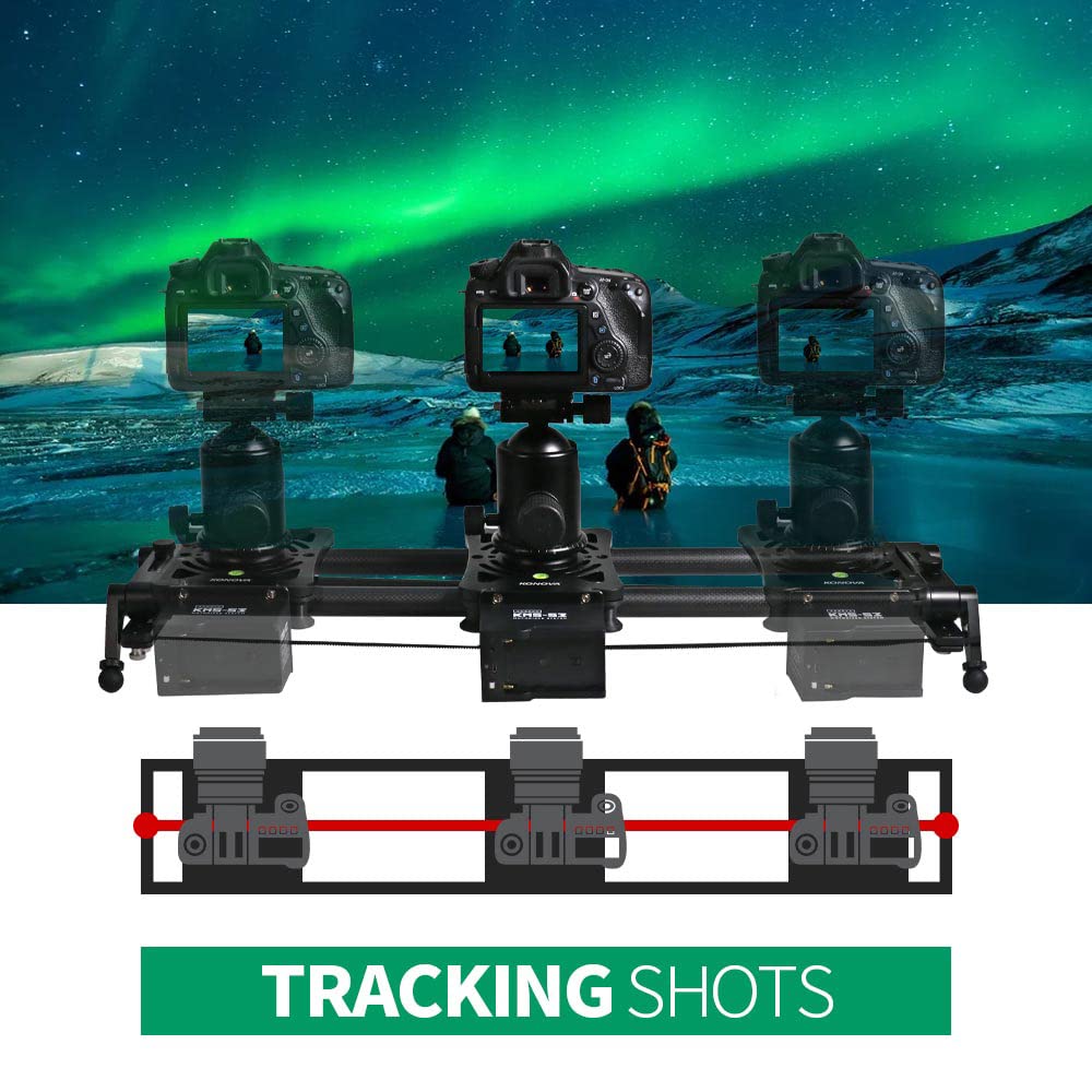 KONOVA P1S3 Wireless Motorized Carbon Fiber Camera Slider for DSLR, Mirrorless & Smartphones - 100cm (39.4