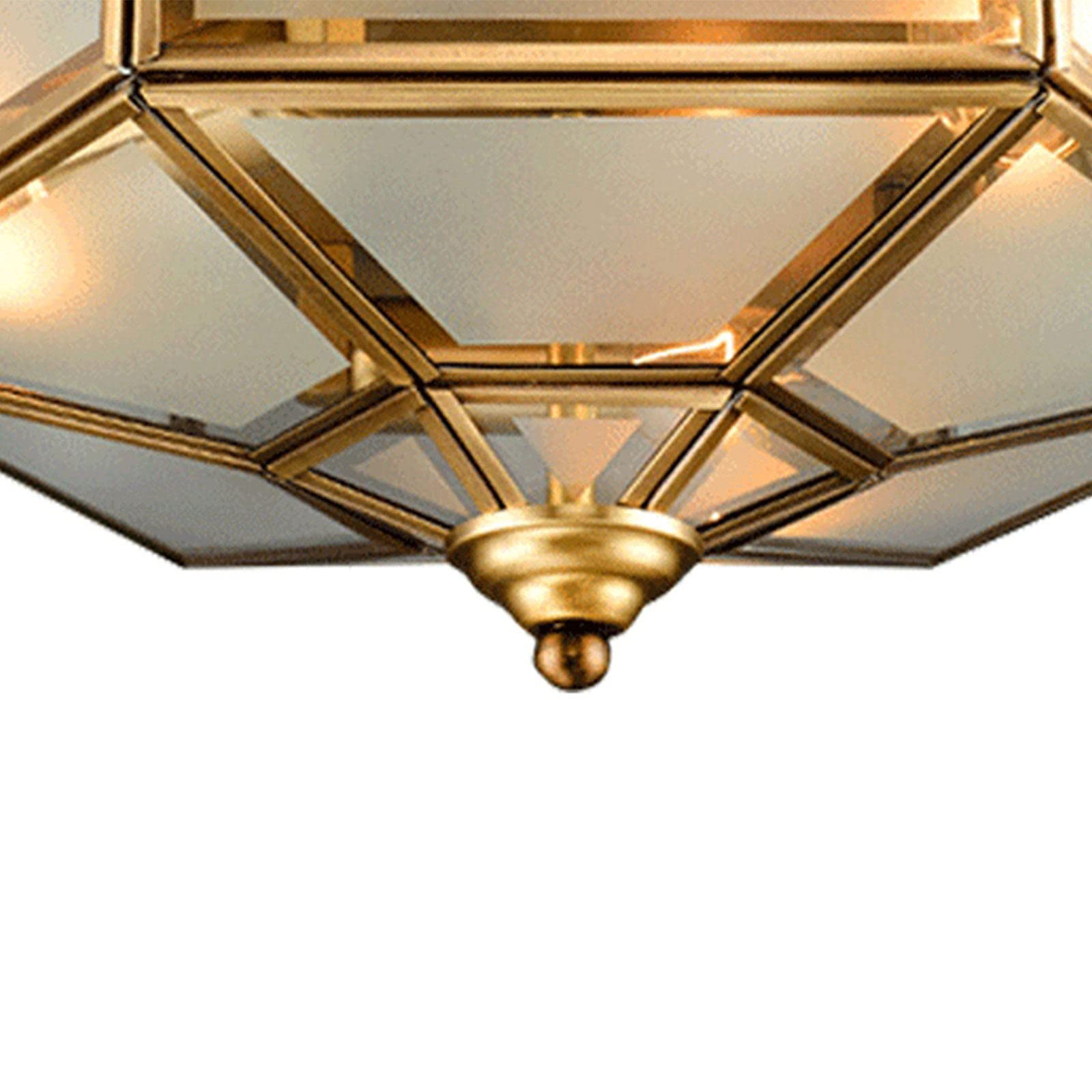 Tiffany Style Semi Flush Mount Ceiling Light Fixture - 17 Inch 4-Light Handmade Stained Glass Shade, Dome Island Boho Design - Perfect for Hallway, Entryway, Bathroom, Bedroom & Living Room Lighting