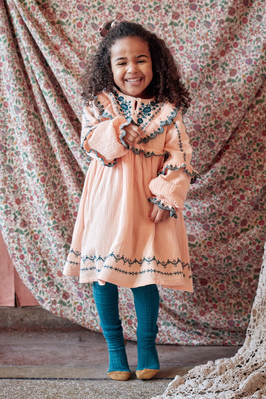 Girls' Floral Summer Dress - Louise Misha Giena Collection | Perfect for Birthday Parties, School Events & Family Photos