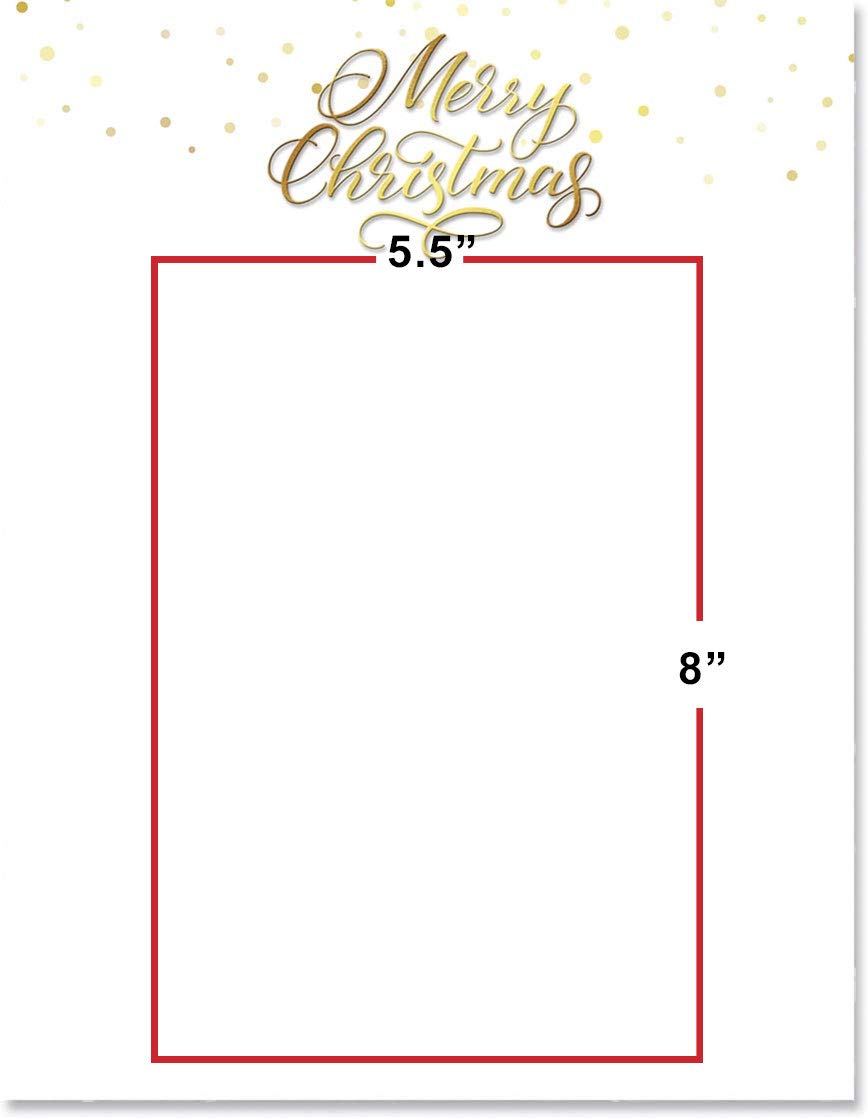 Premium Merry Christmas Dazzle Confetti Holiday Stationery - Elegant Winter Theme Border Paper & Letterhead, 8.5 x 11 Inches, 100 Sheets Decorative Printer Paper for Festive Cards, Invitations & Holiday Correspondence
