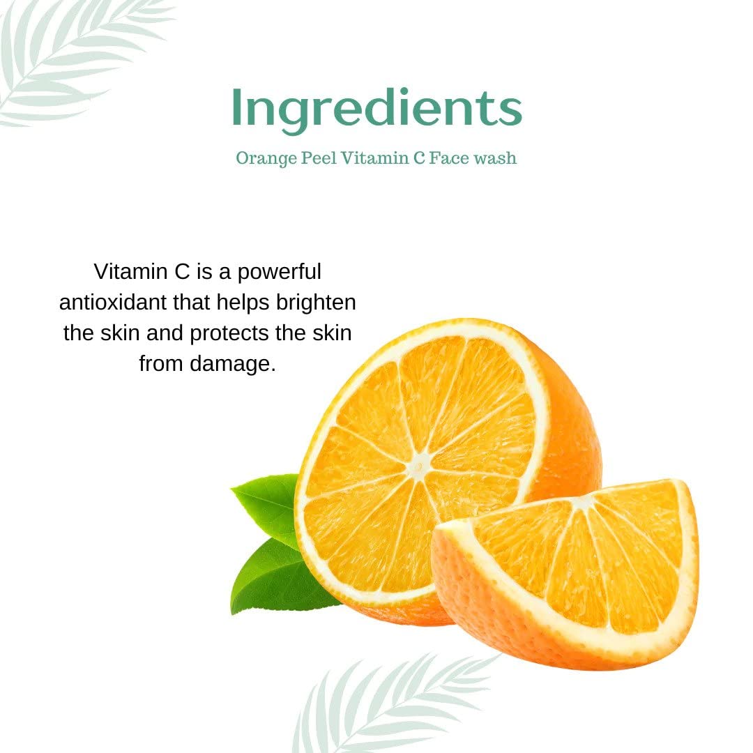 AYUVALE Vitamin C Tan Removal & Purifying Face Wash 100ml - Anti-Pimple, Skin Repair & Oil Balancing for Women & Men | Brightens Skin, Reduces Acne - Perfect for Daily Skincare Routine & Post-Sun Care
