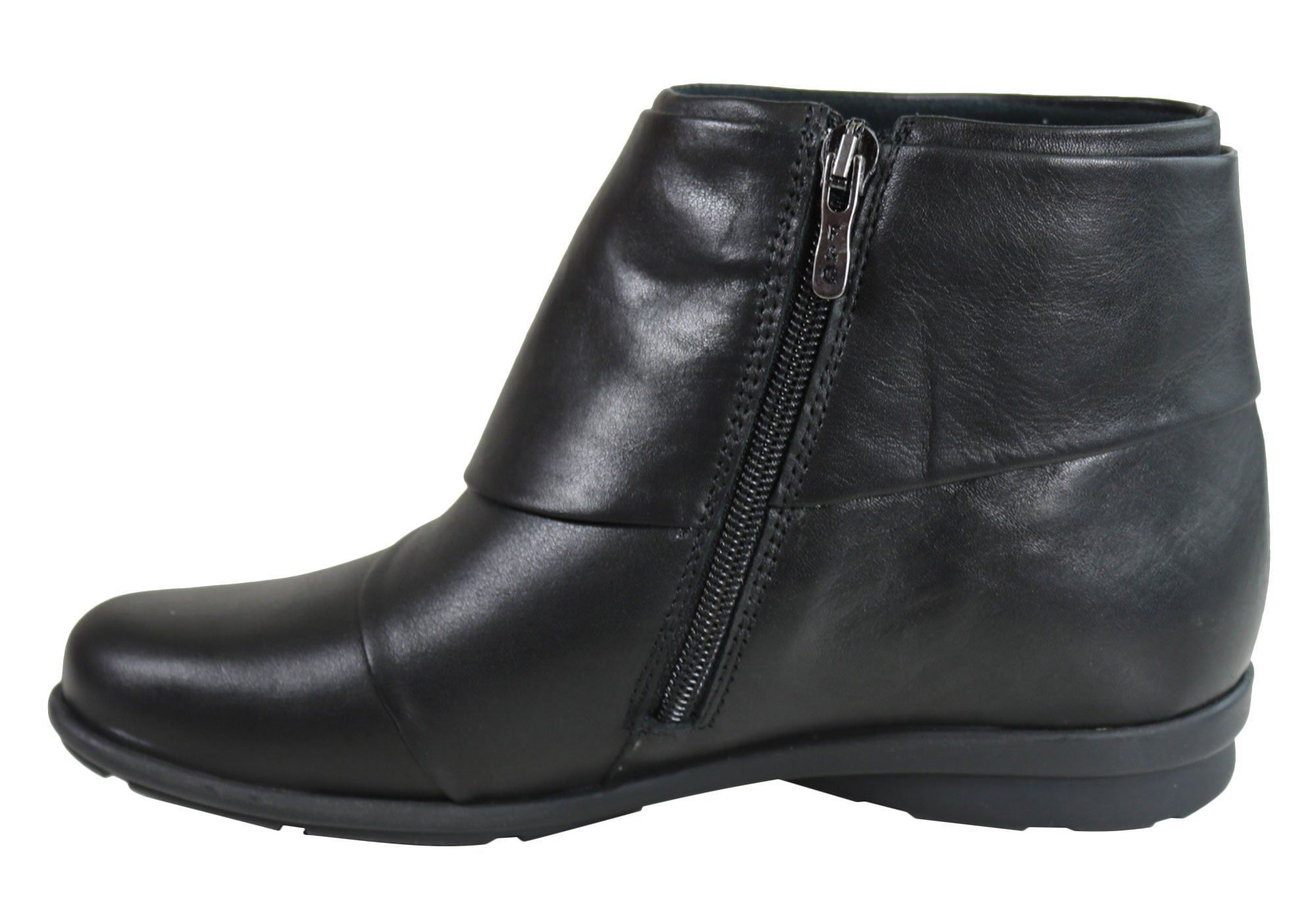Flex & Go Women's Comfortable Leather Ankle Boots - Made in Portugal - Perfect for Work, Travel & Everyday Wear
